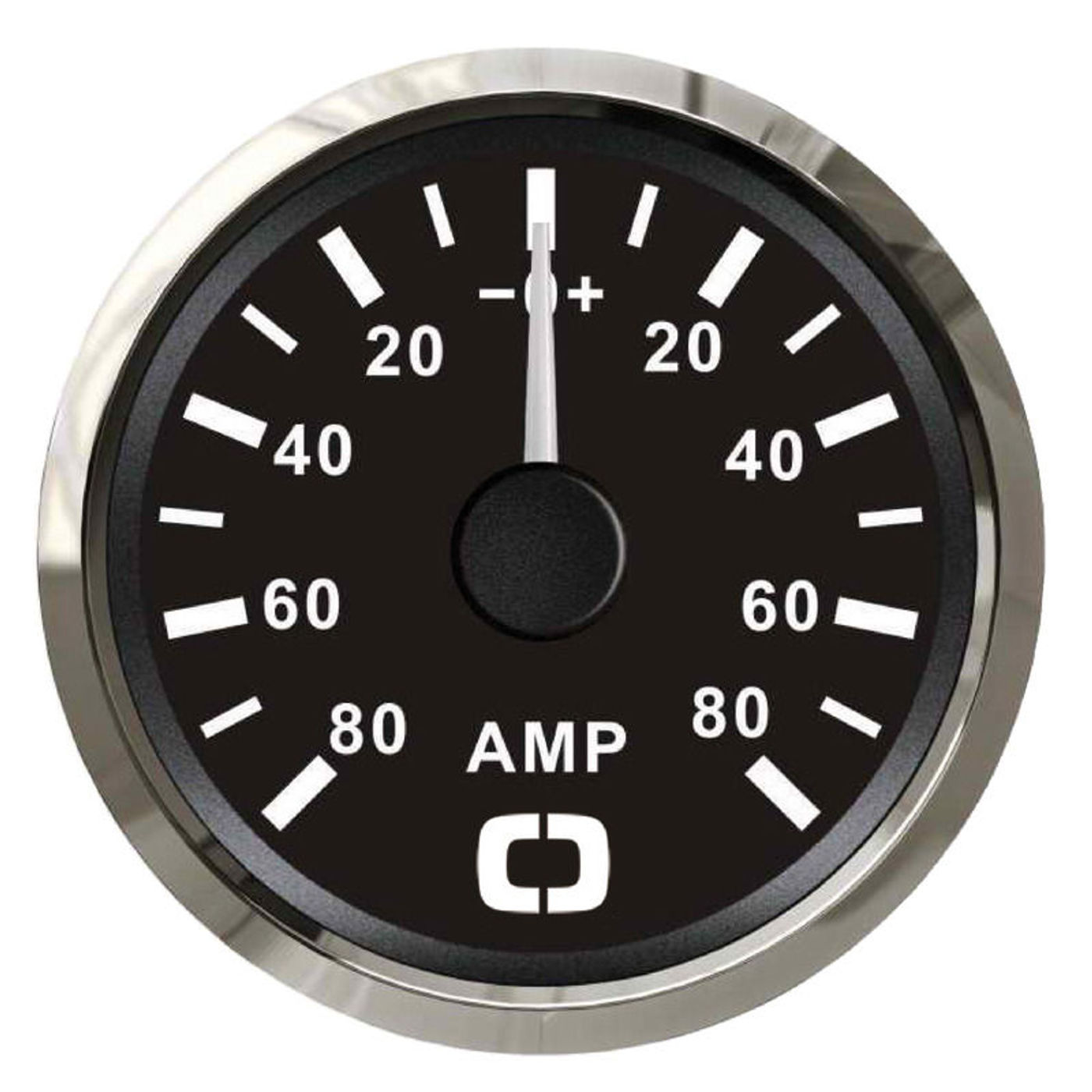 Amperemeter med shunt 80 A sort/blank