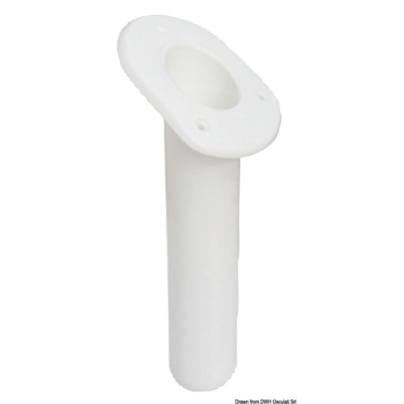 UV-stabiliserad spöhållare i polyeten, oval, vit, 240 mm