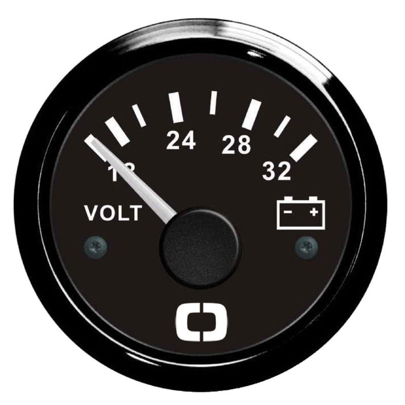 Voltmeter 18/32 V sort/sort