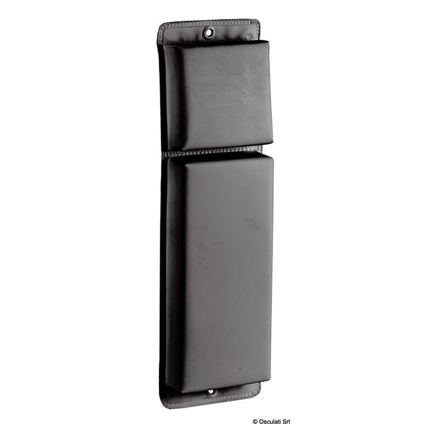 Flad sort PVC-fender 610 mm