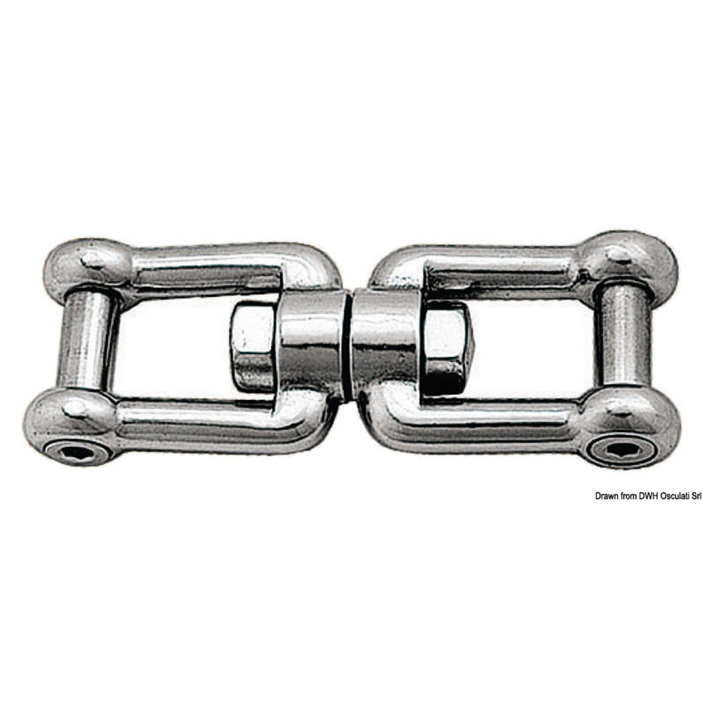 Schackel/schackelsvirvel med försänkt sprint AISI 316 6 mm