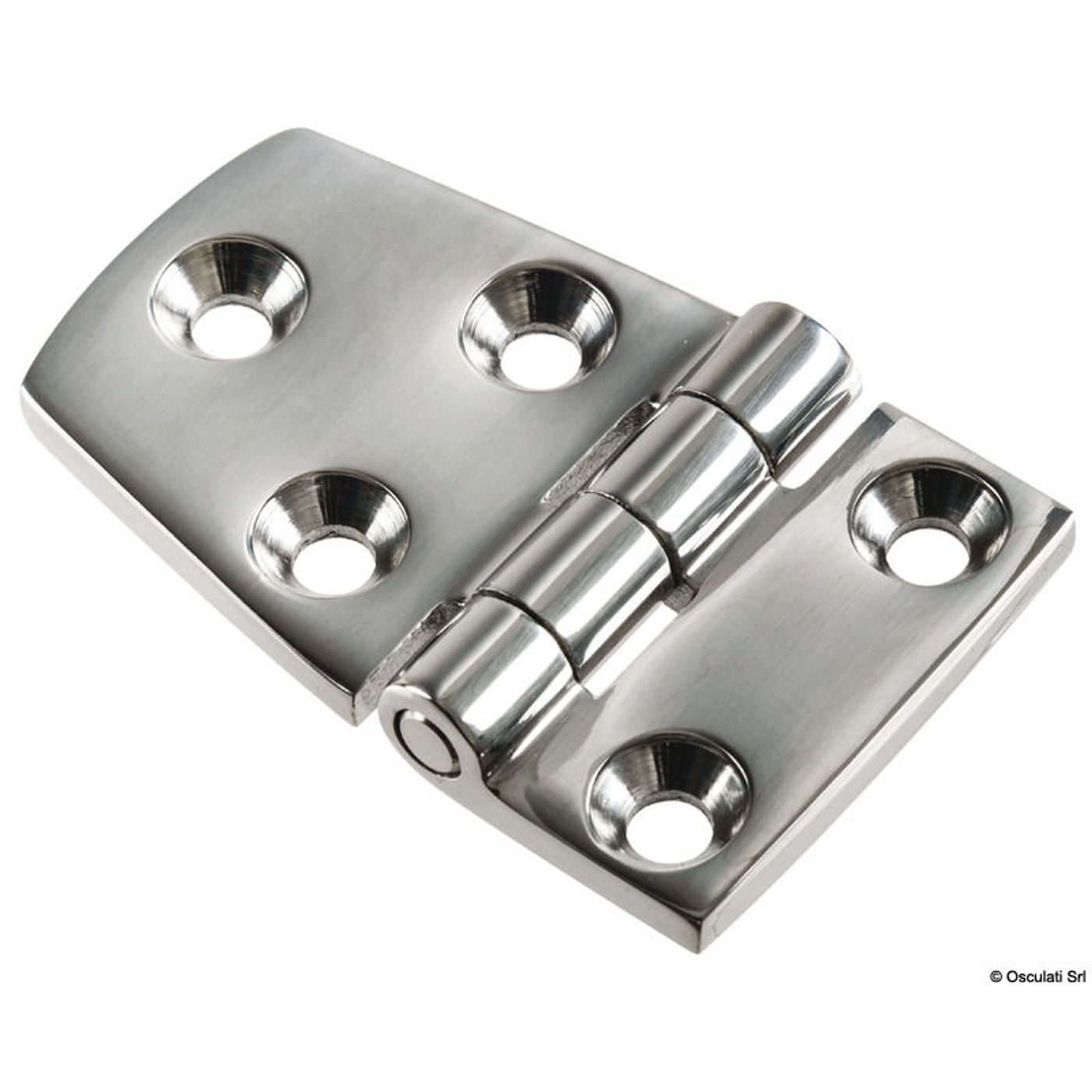 AISI316 spejlpoleret fremspringende hængsel 57x38 mm AISI316 spejlpoleret fremspringende hængsel 57x38 mm