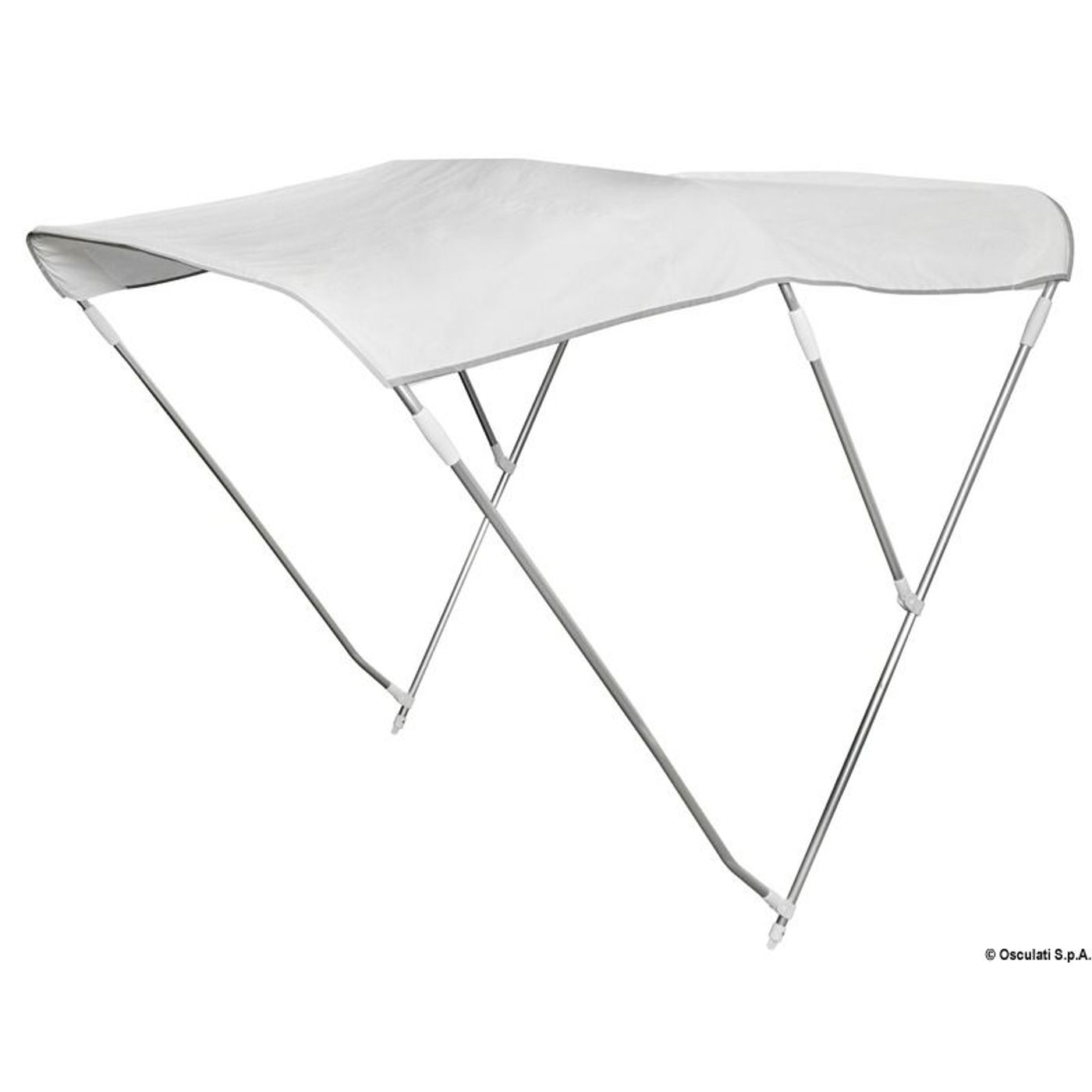 3-bøjlet bimini høj ø 22 mm 220/230 cm hvid