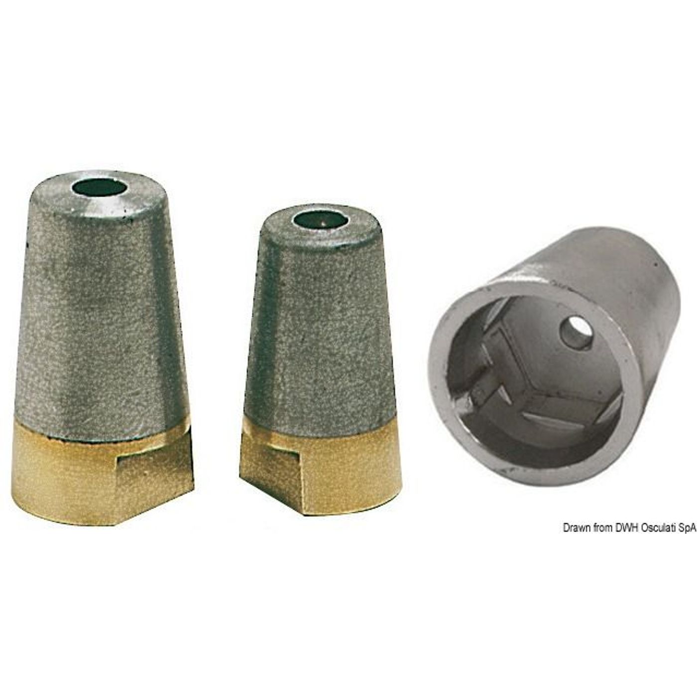 Zinkanode med møtrik Radice-type 60 mm