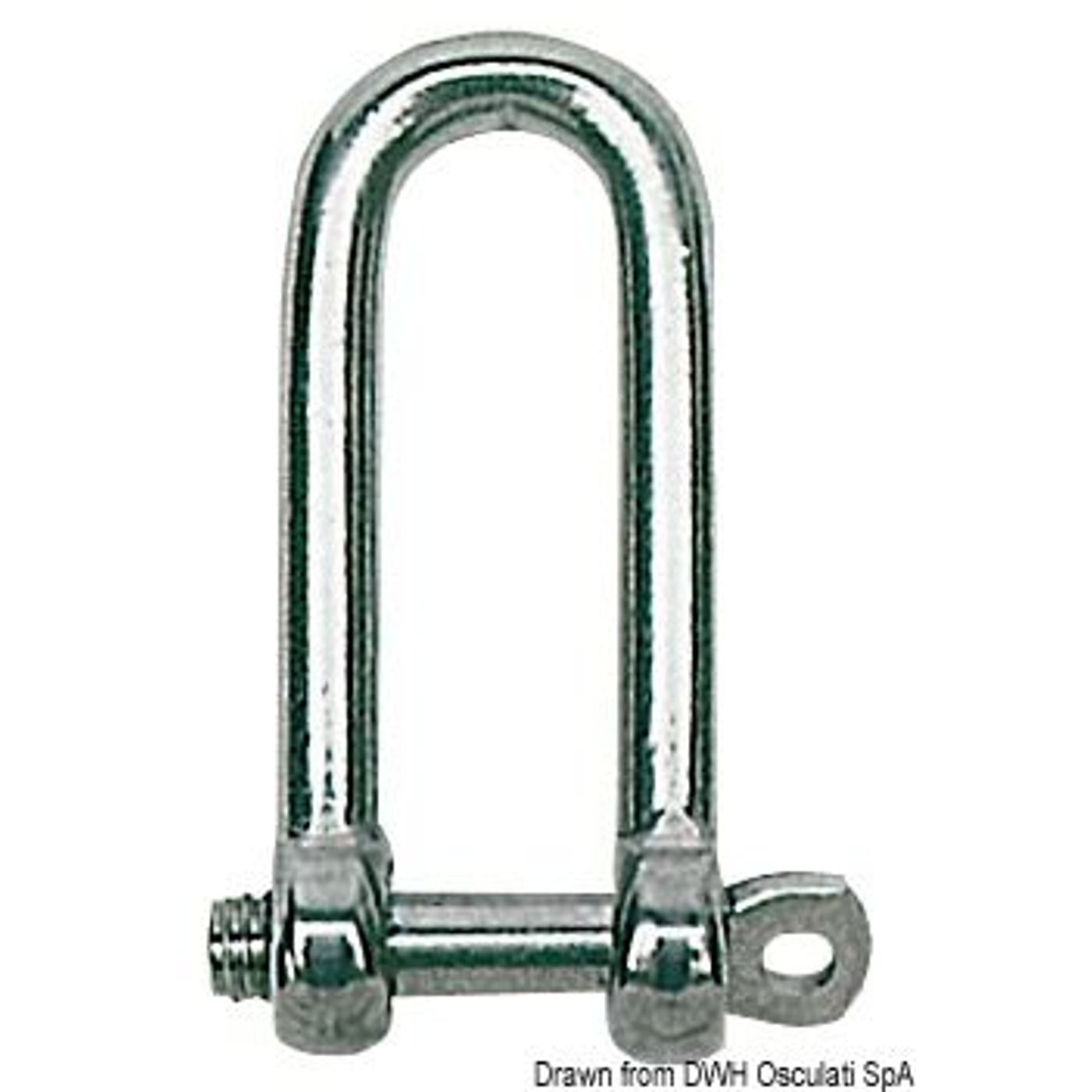 Lång schackel AISI 316 12 mm