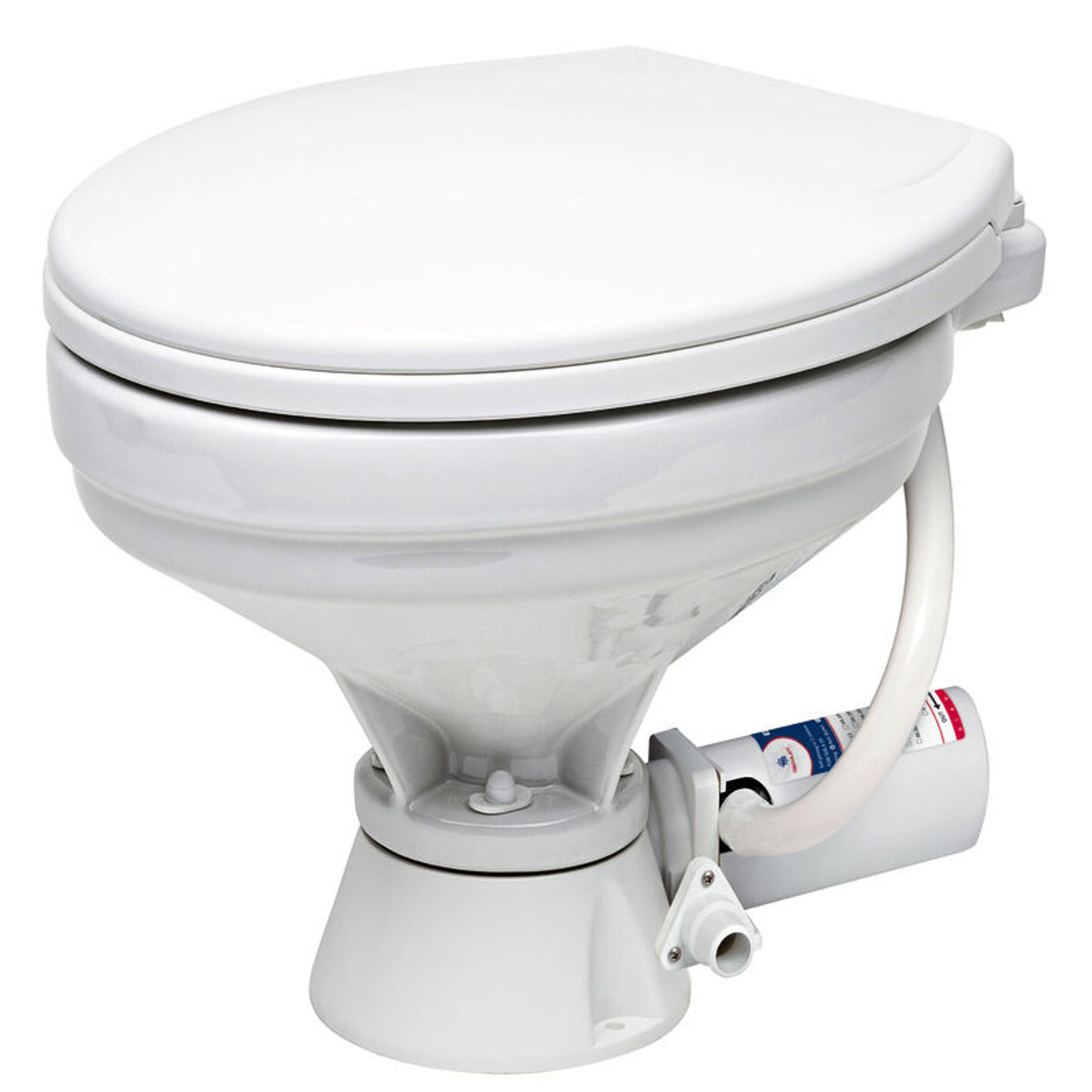 Elektrisk toilet med stort plastsæde 24 V
