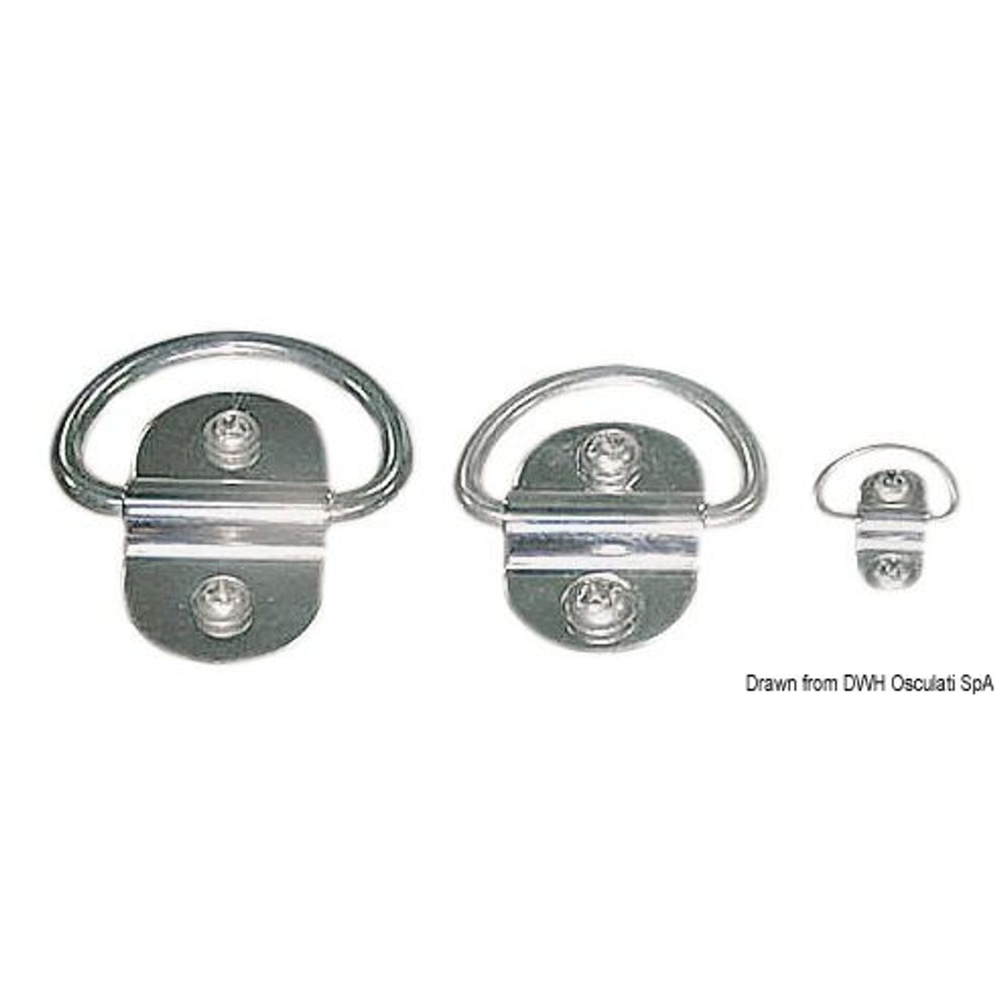 Vridbar halvring polerad AISI304 51x32 mm
