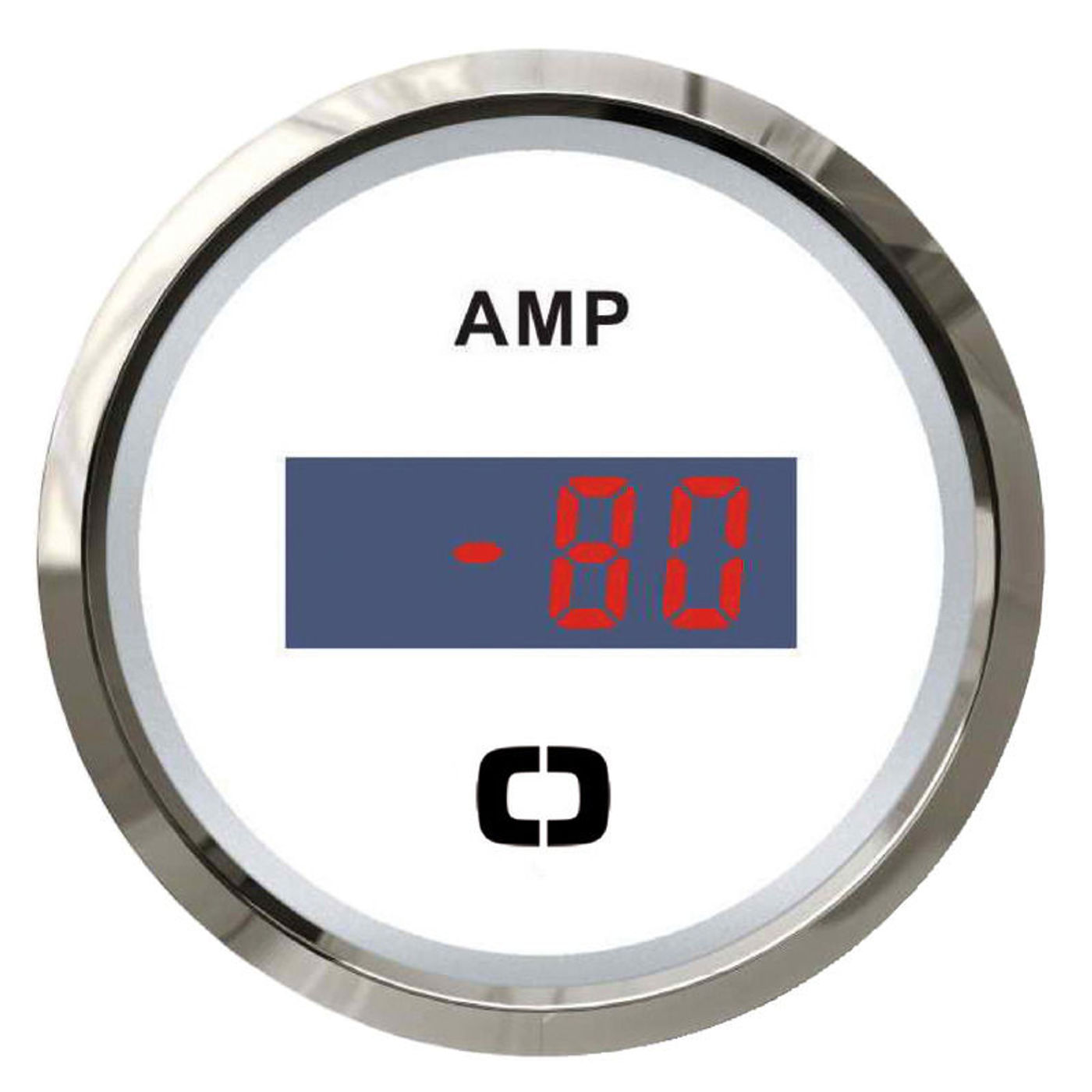 Digitalt amperemeter med shunt hvid/blank