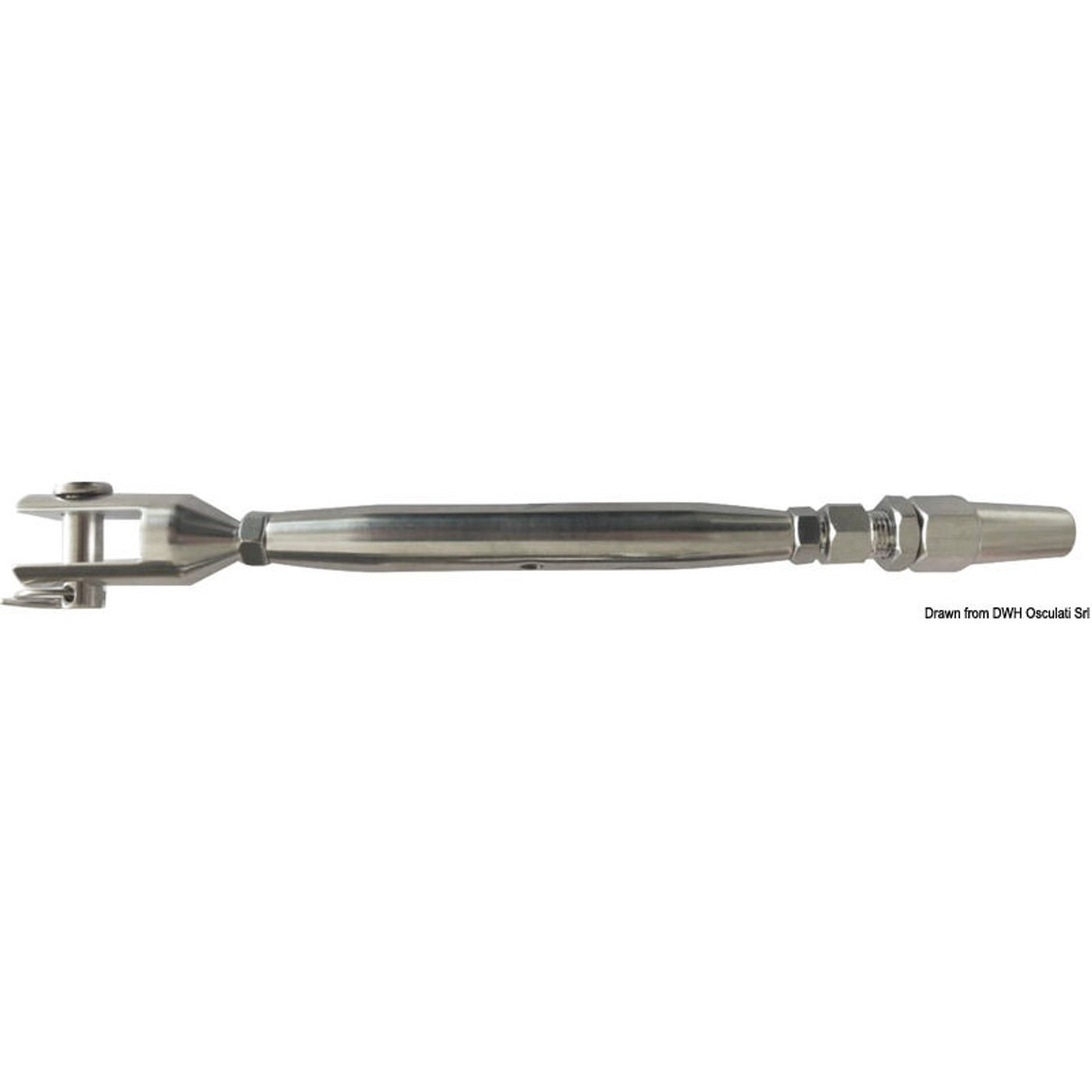 Vantskrue med bikonisk terminal 3 mm