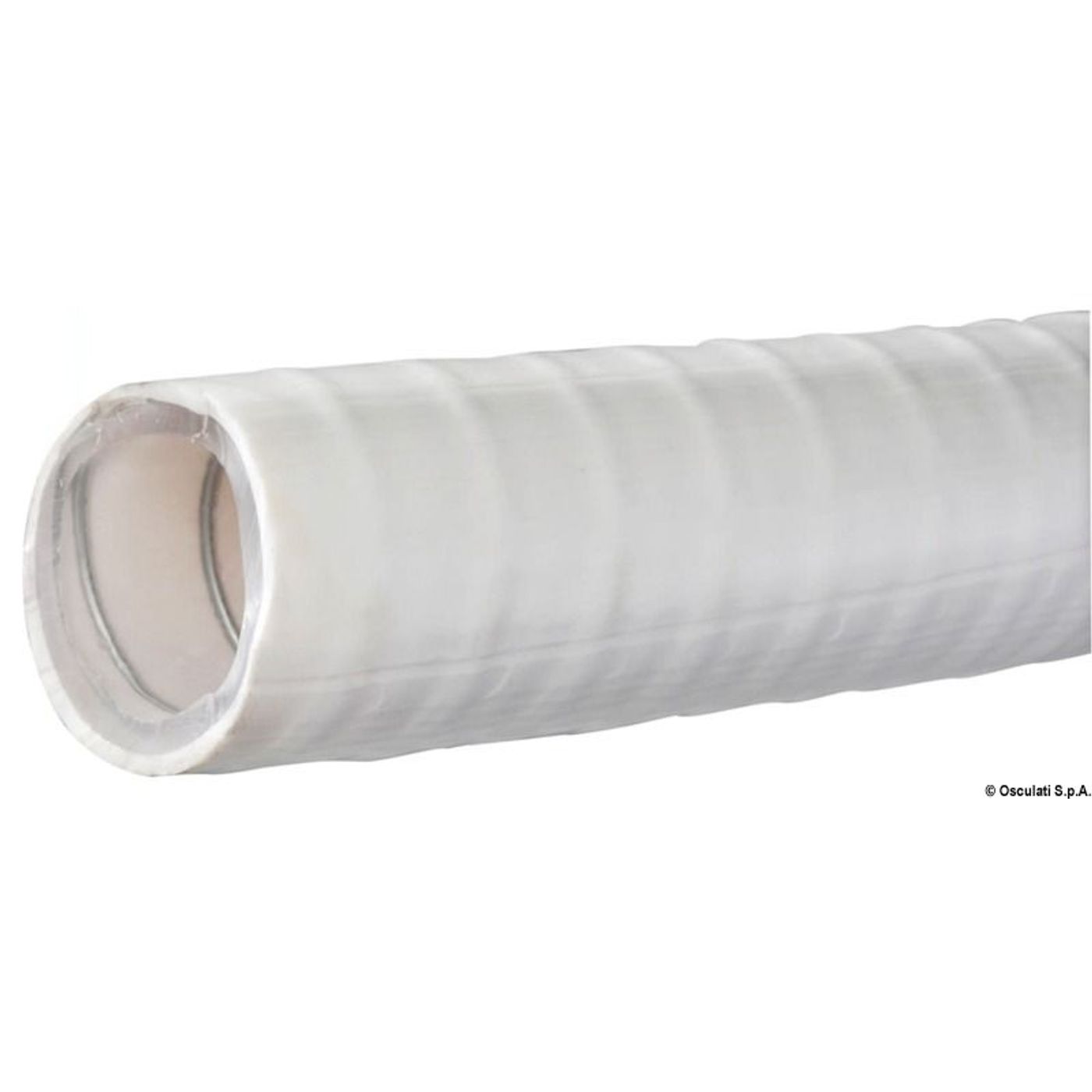 Premium PVC-slange til sanitetsfittings hvid 20 mm