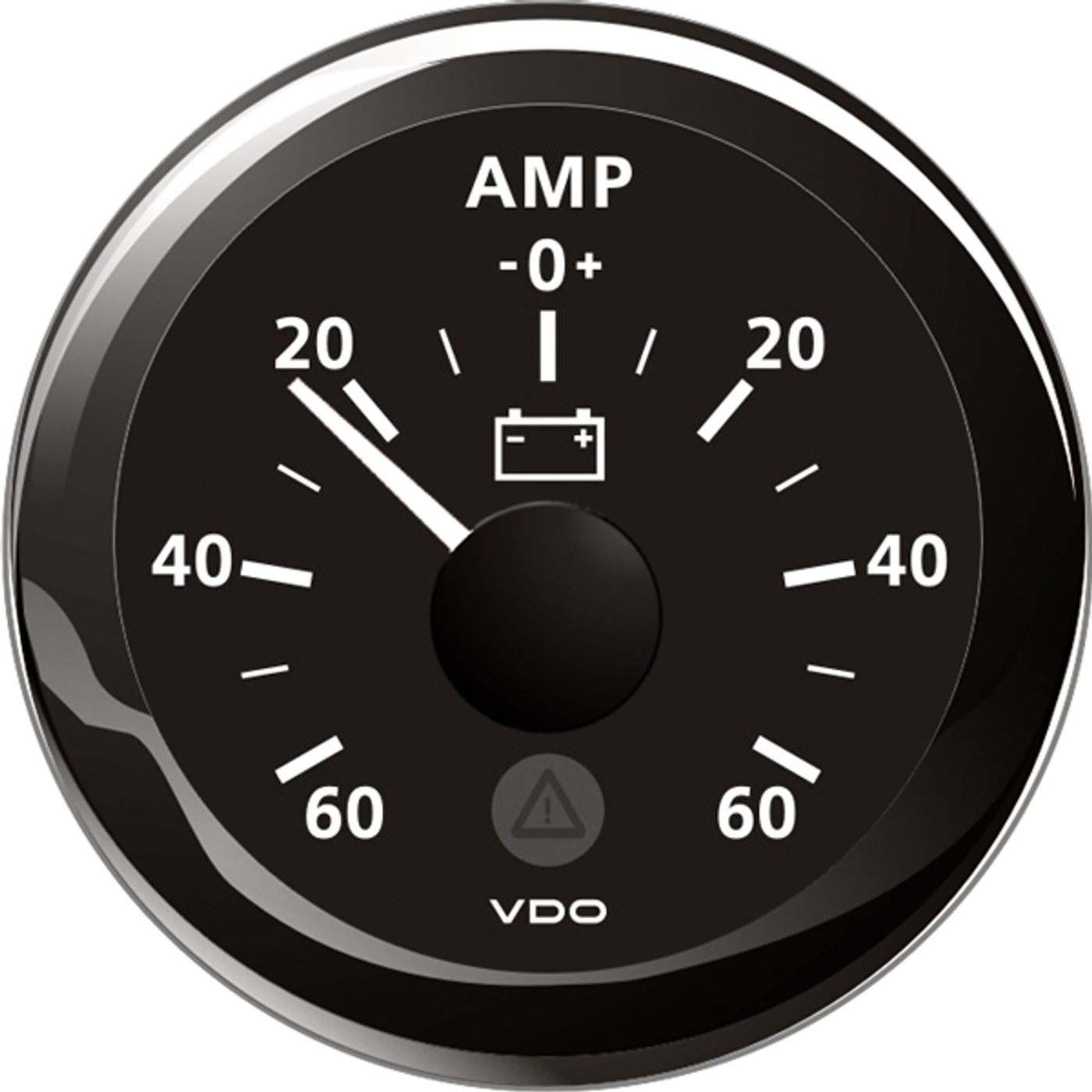 Vdo amp.meter 60a, sort ø52mm