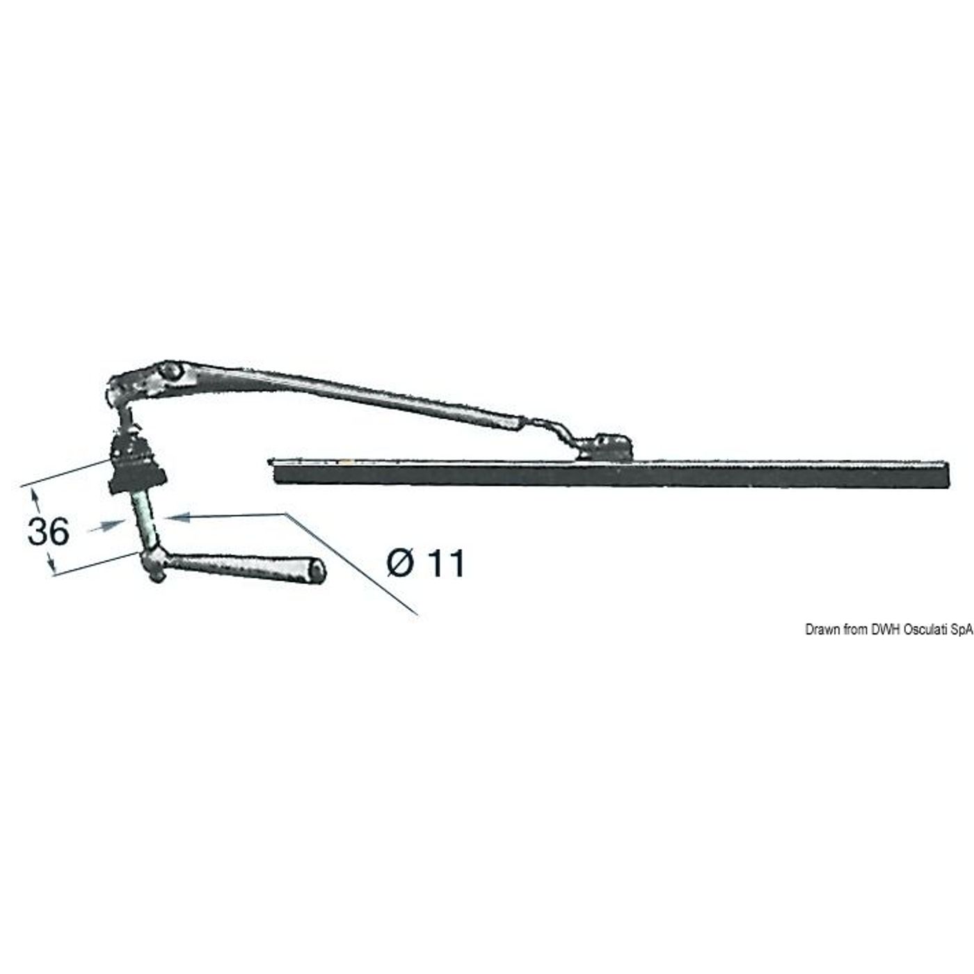 Manuel vinduesvisker 280 mm Manuel vinduesvisker 280 mm