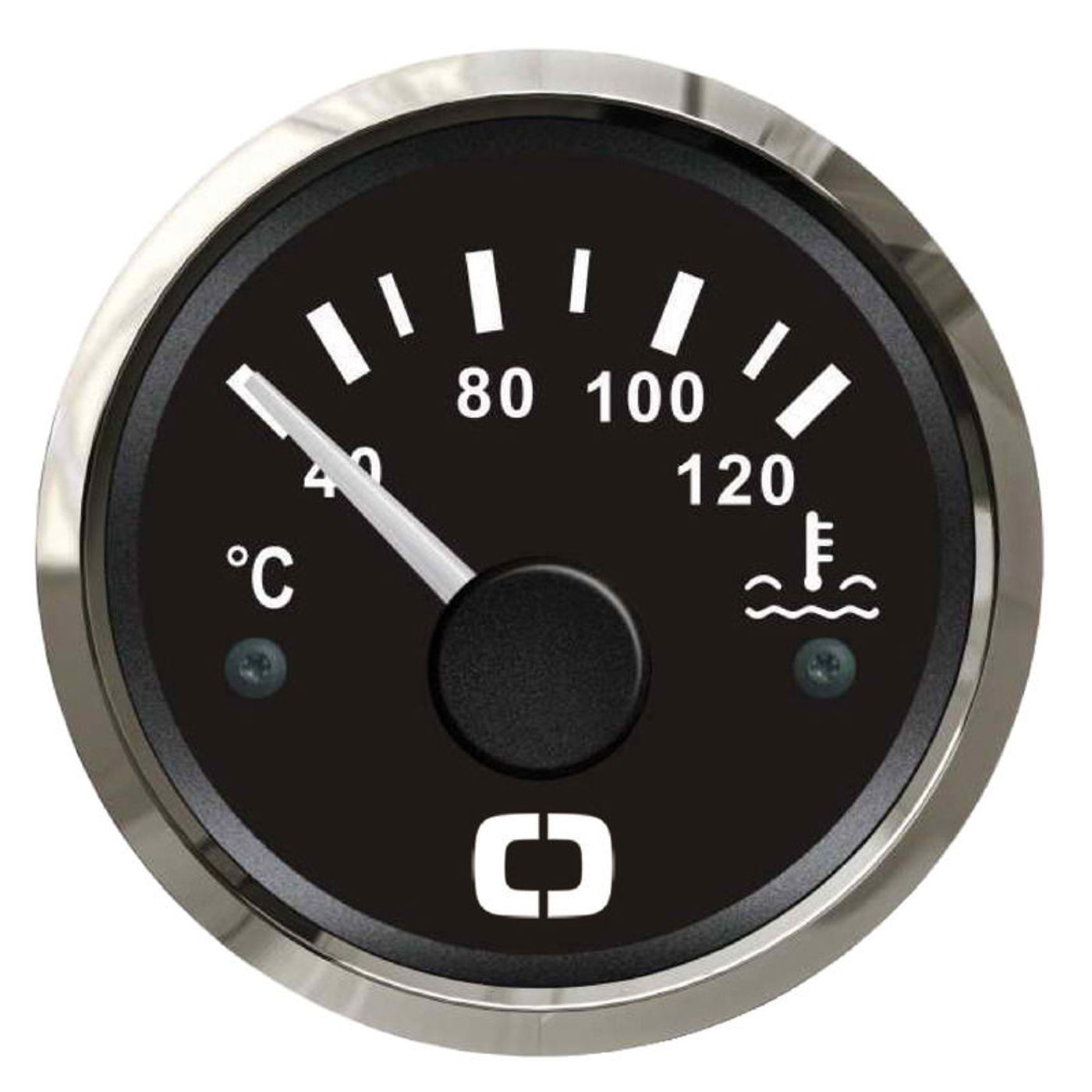 Vandtemperaturmåler 40/120&deg; sort/blank