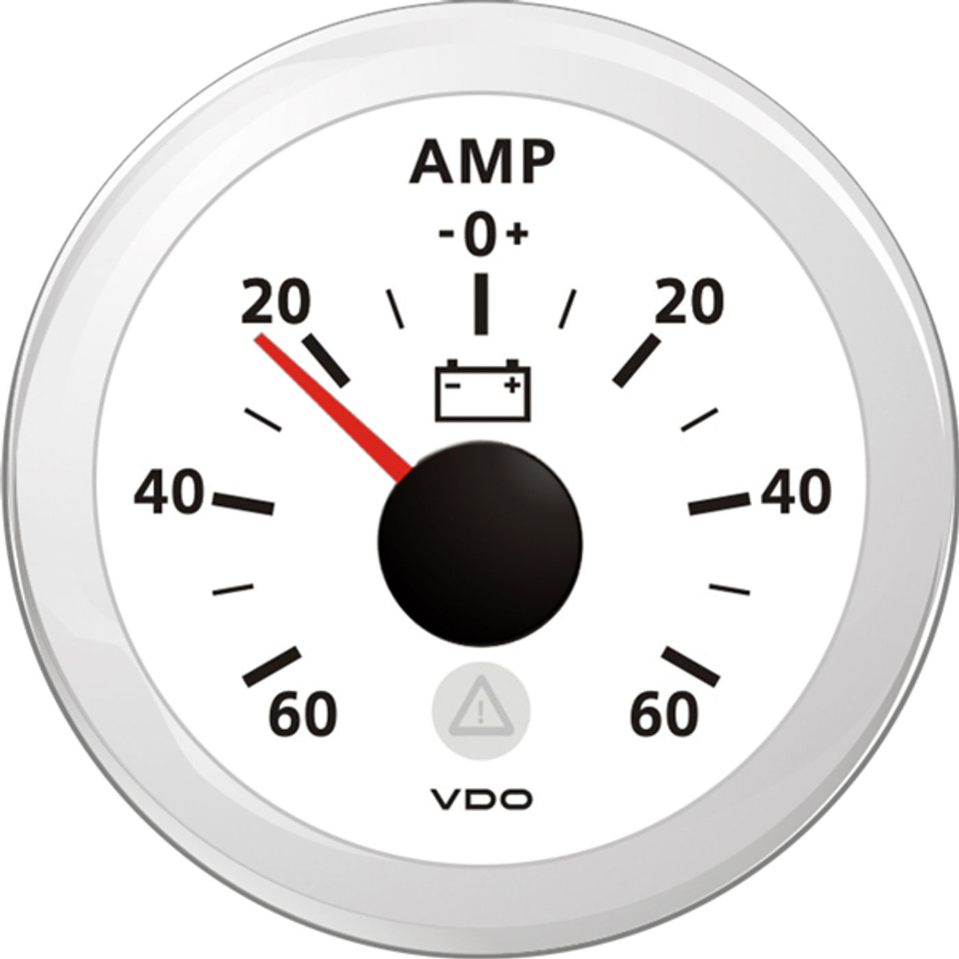 Vdo amp.meter 60a, hvid ø52mm billede