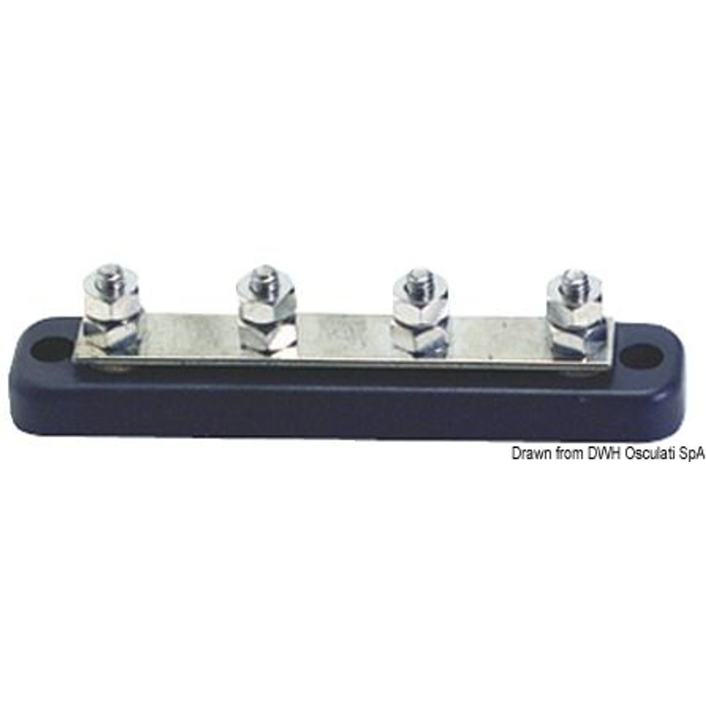 Elektrisk klemrække med samleskinne 4 x 6 mm