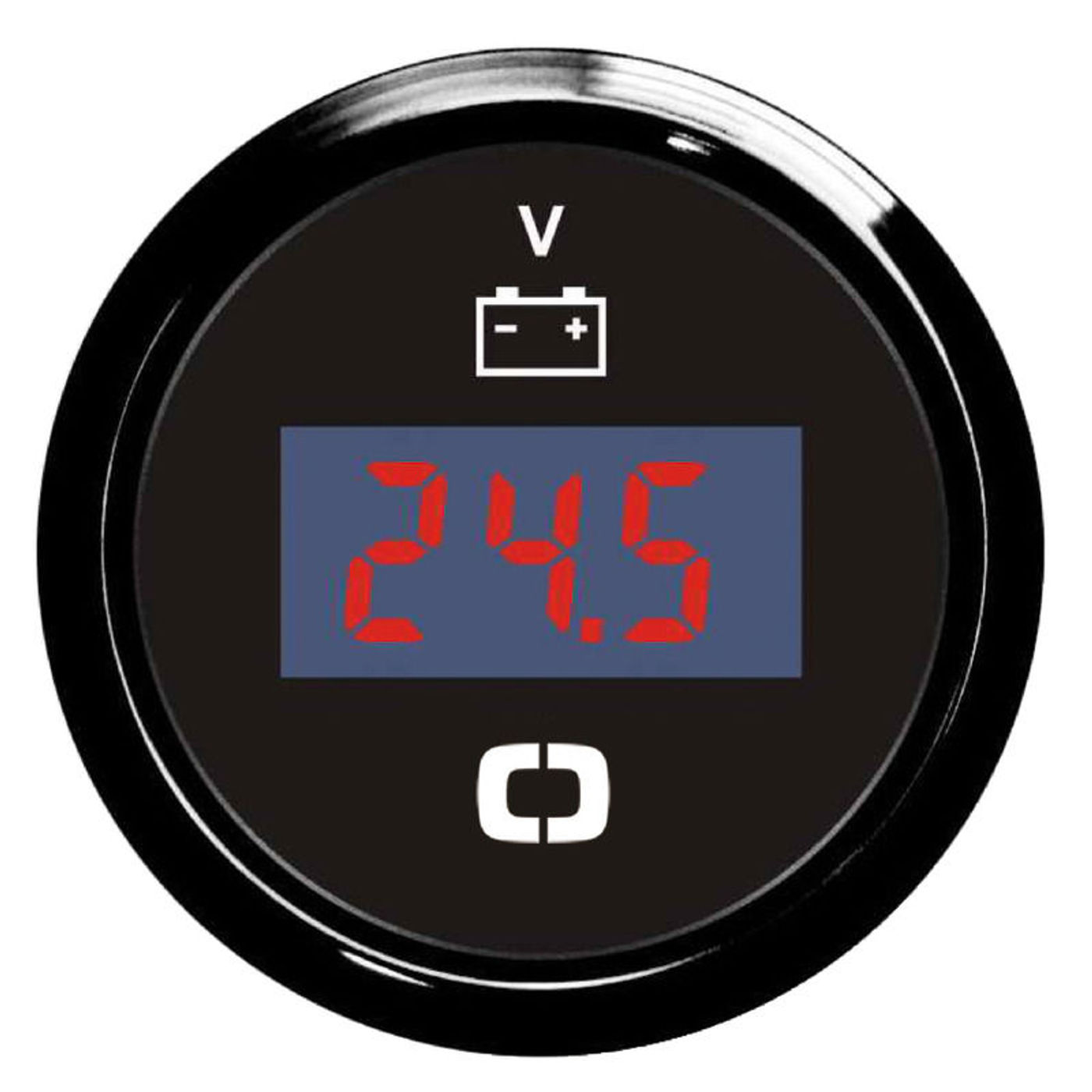 Digitalt voltmeter 8/32 V sort/sort
