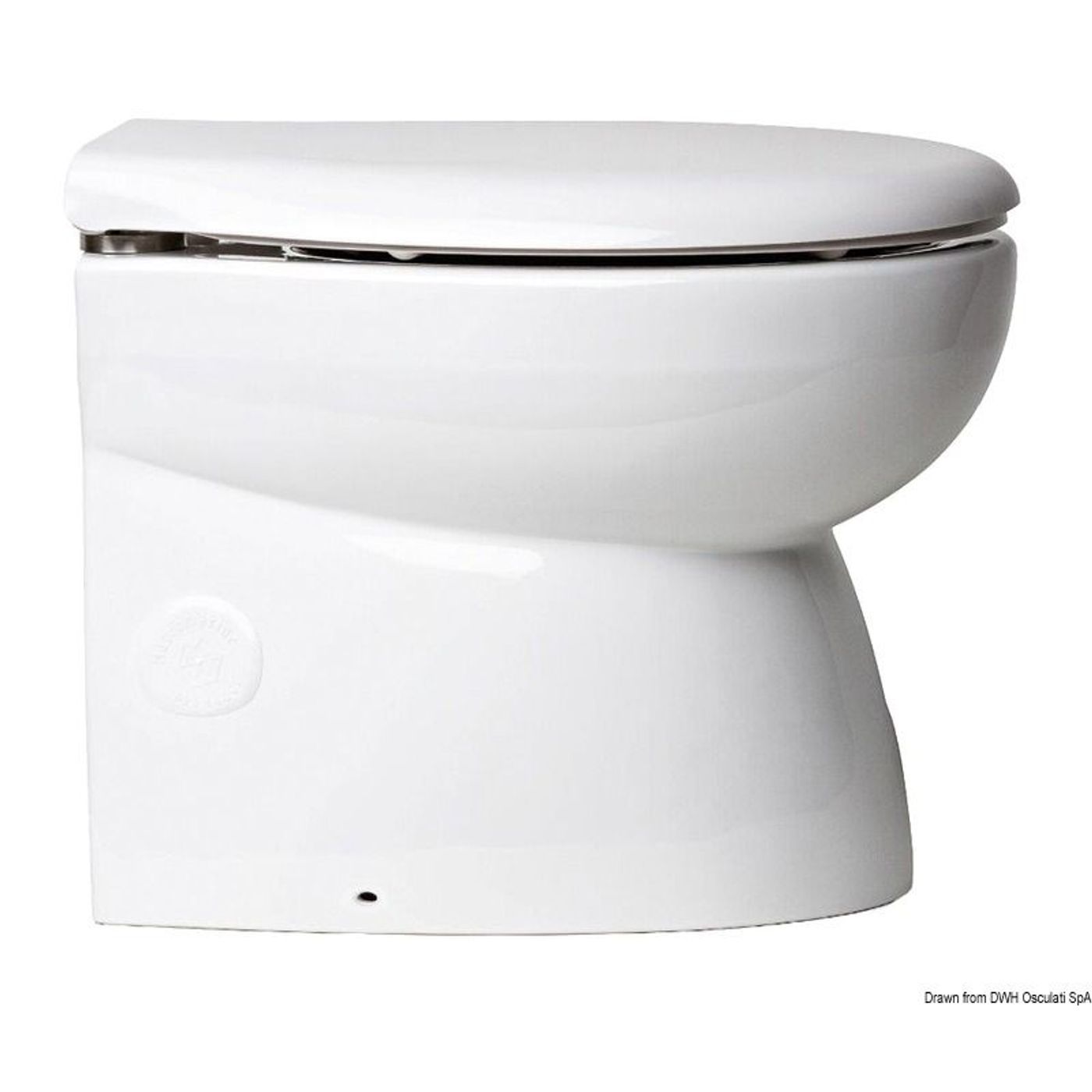 Indkapslet elektrisk WC med lav porcelænsskål 24 V
