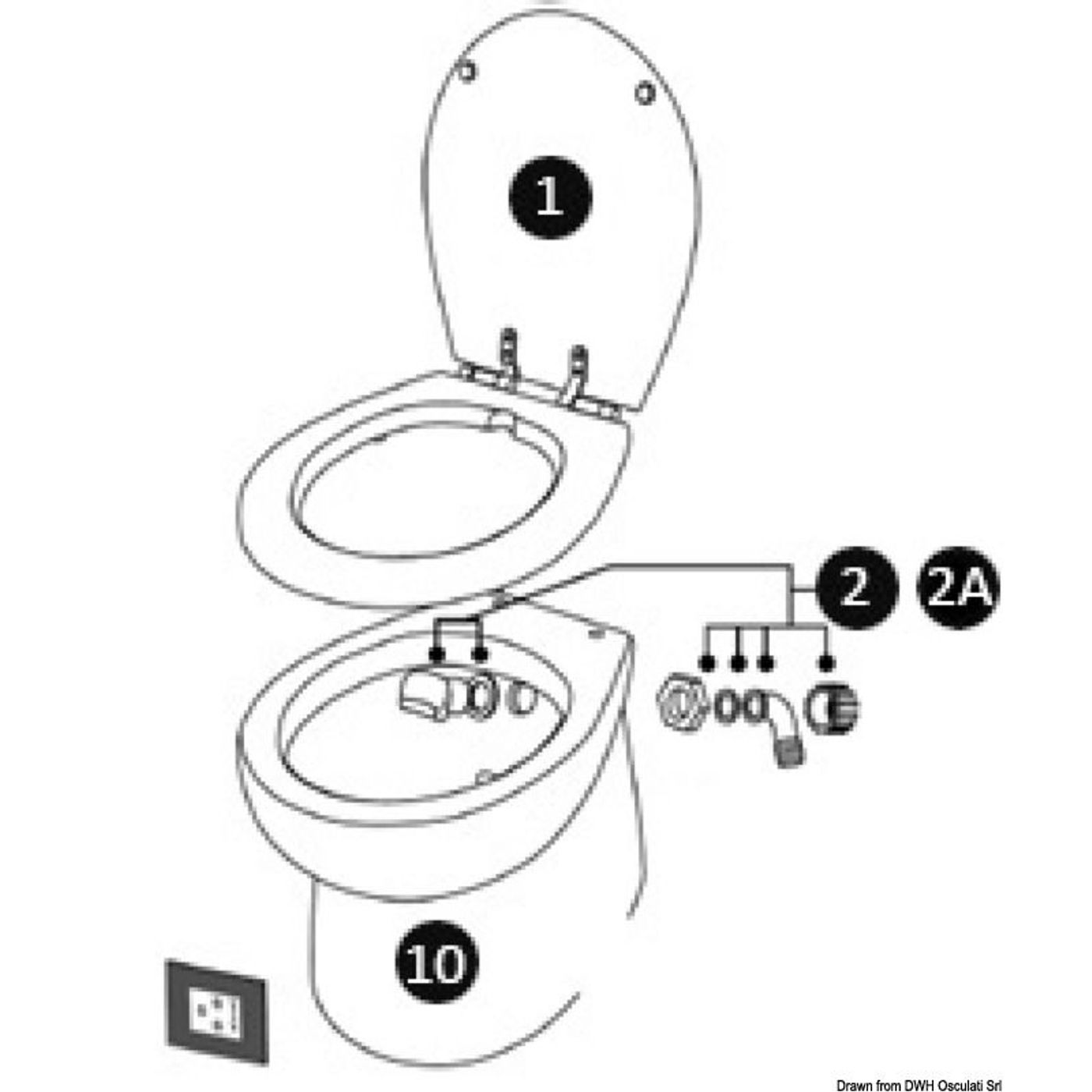 Luxury Standard reserveporcelæn til toiletskål