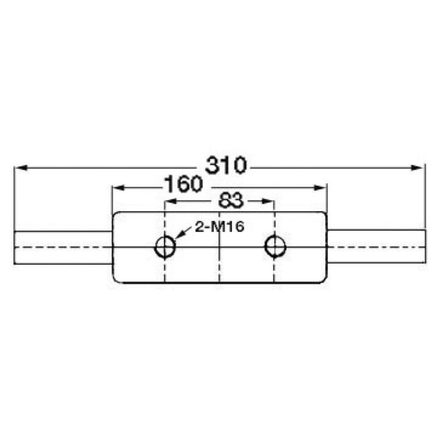 Nordik klampe spejlpoleret AISI316 310 mm