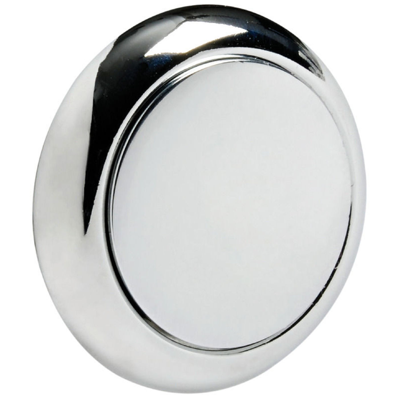 Knopp + ring, rund, förkromad ABS