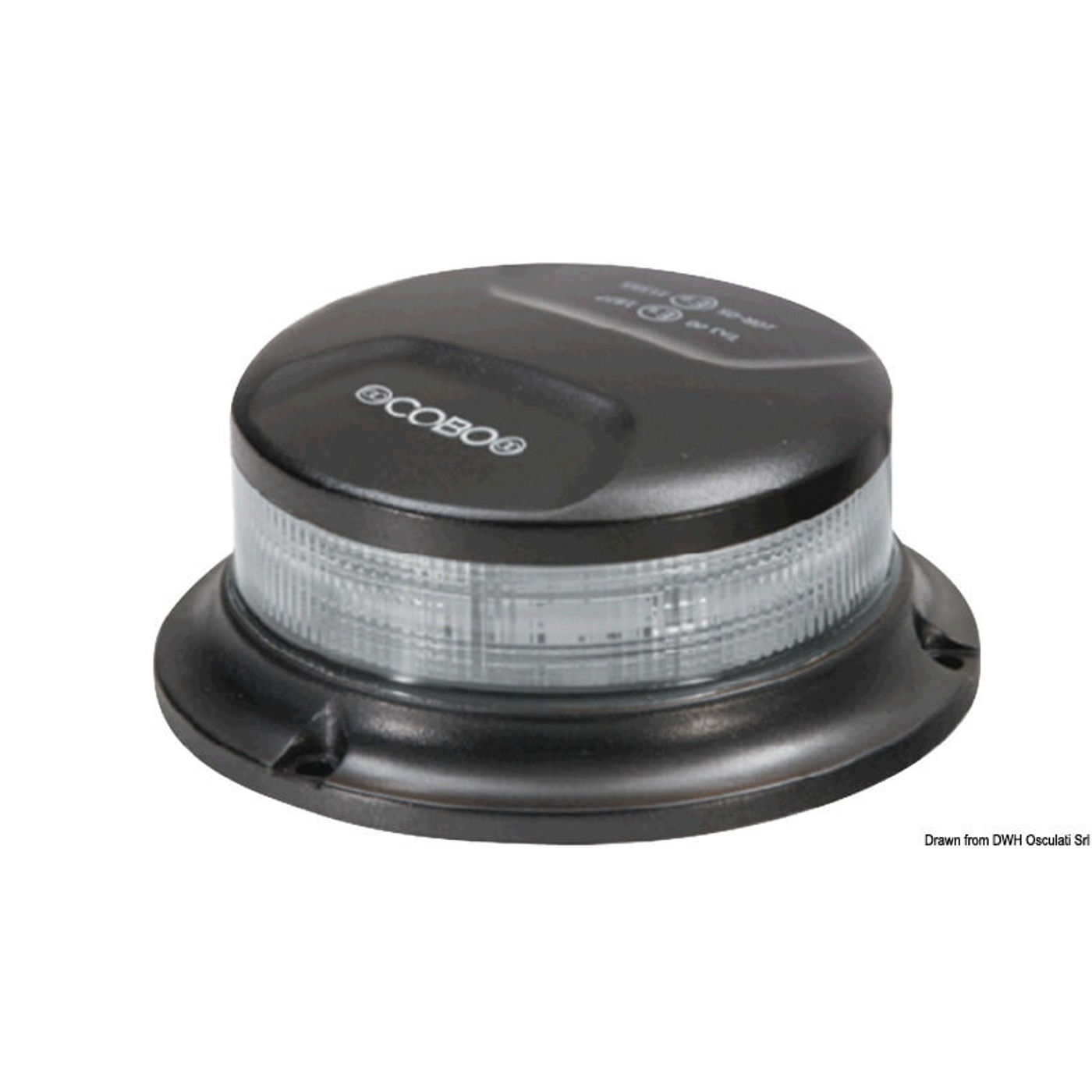 LED-dobbelt flashlys blå 12/24 V