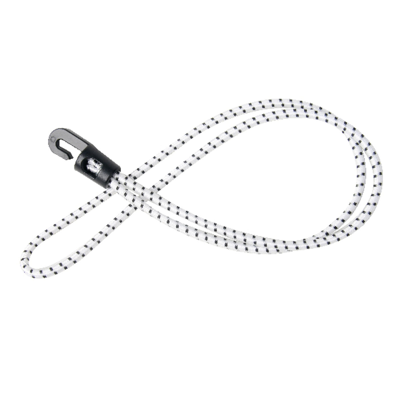 Elastik med krog Ø4mm hvid 50cm pose med 4stk