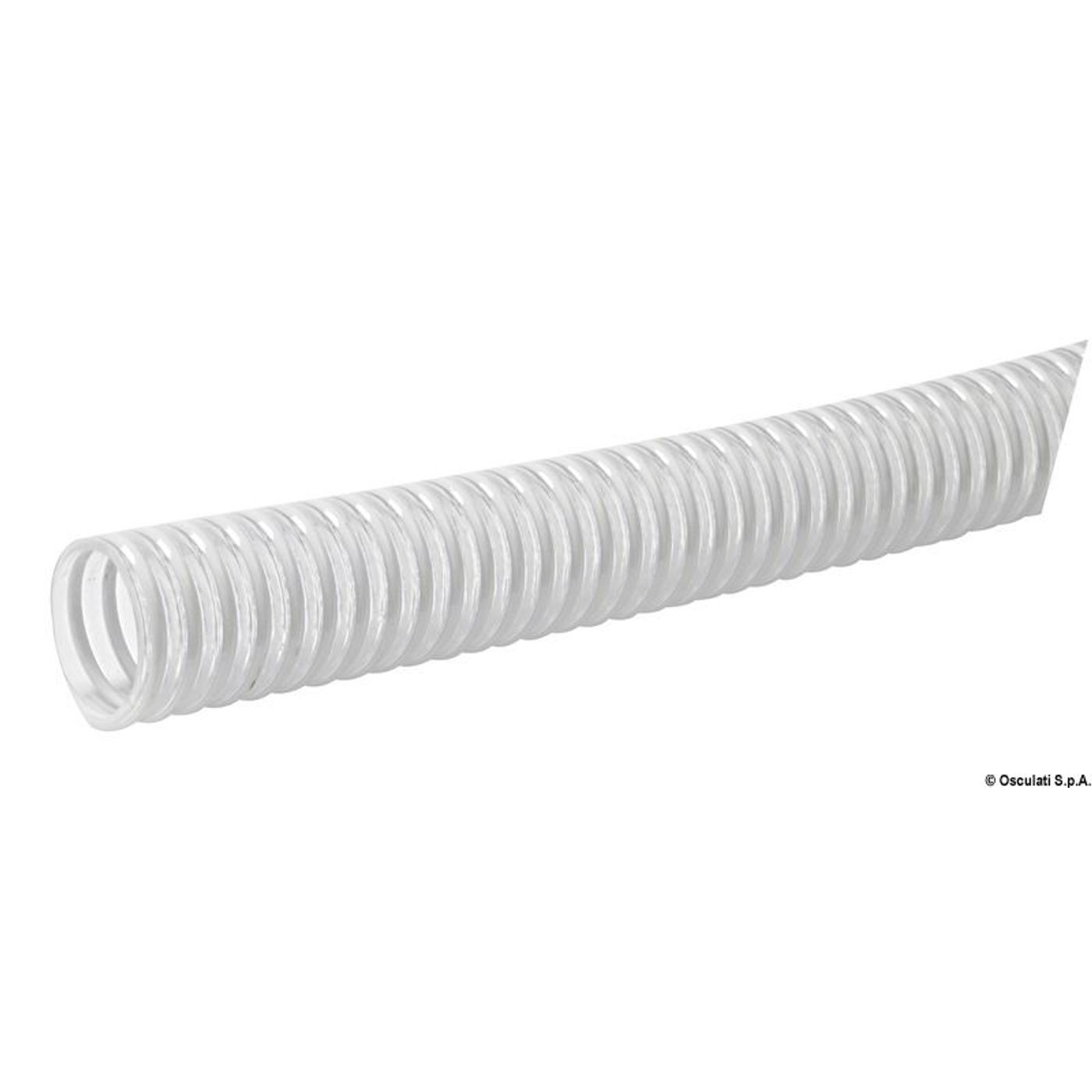 Hvid PVC spiralforstærket slange 26 mm