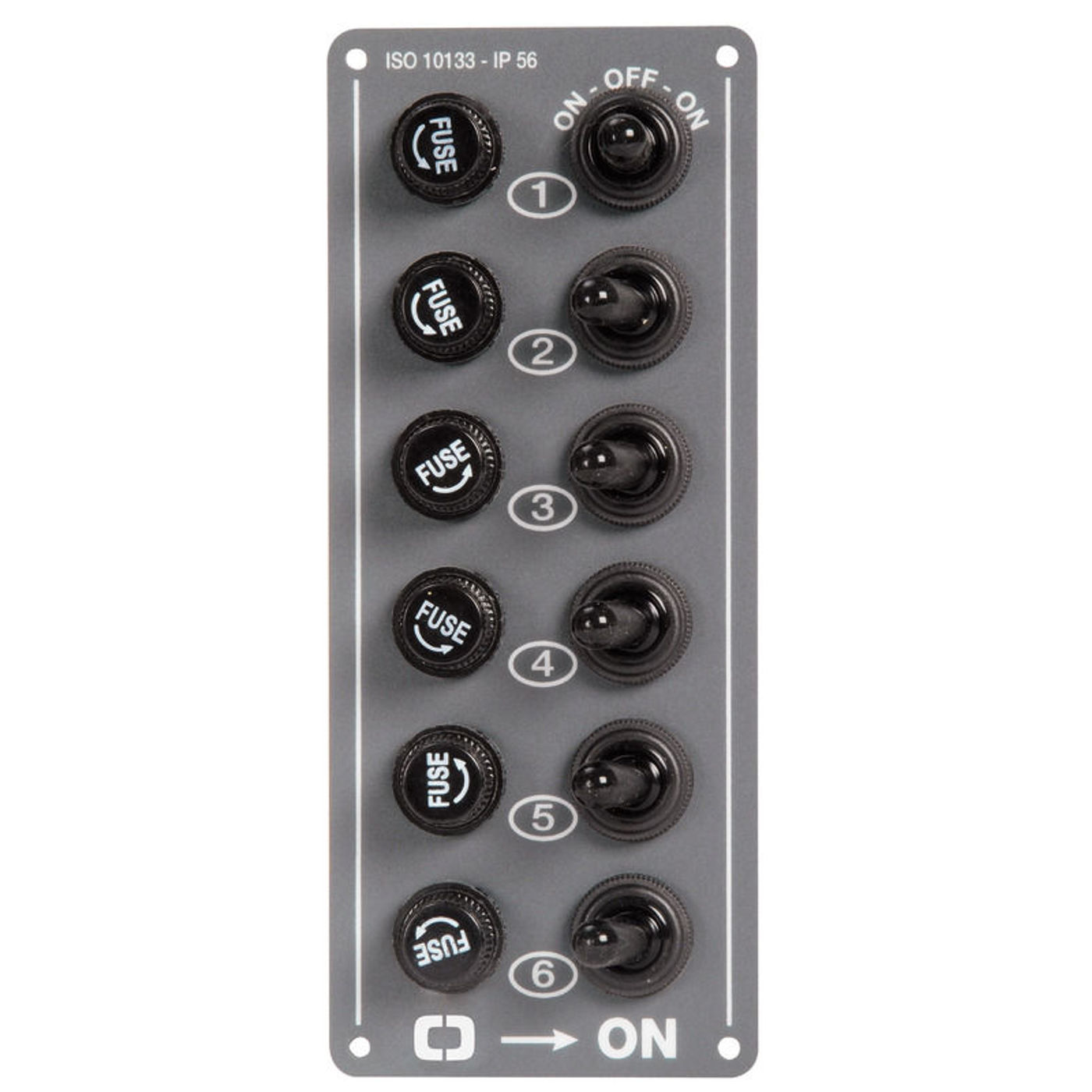 Elektrisk kontrolpanel med 6 afbrydere Elektrisk kontrolpanel med 6 afbrydere