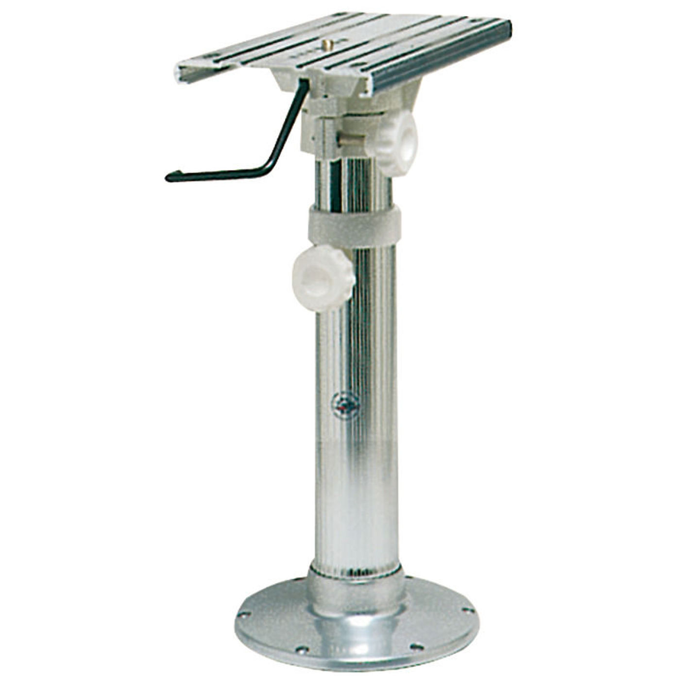 Stolepedestal med drejelig glideskinne, poleret base 45-62 cm