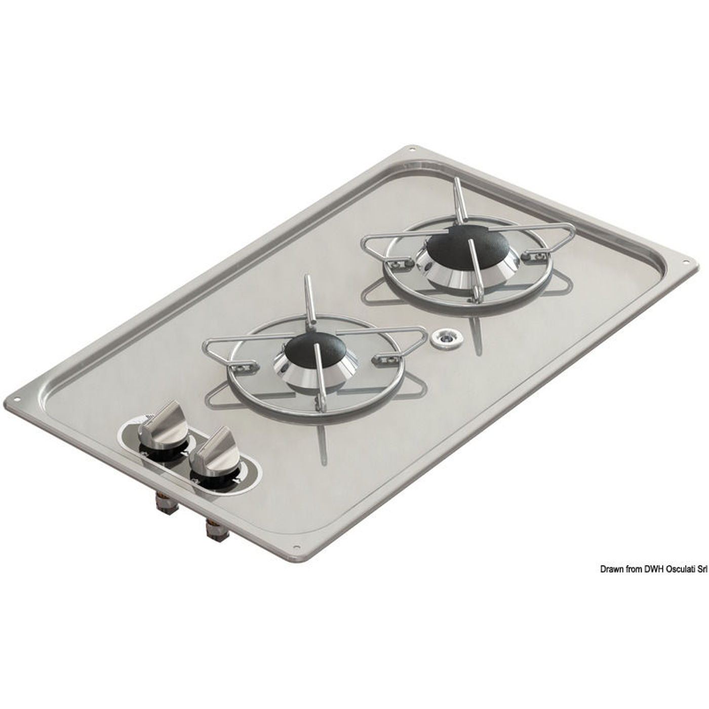 Indbygget SS kogeplade 323x528 mm