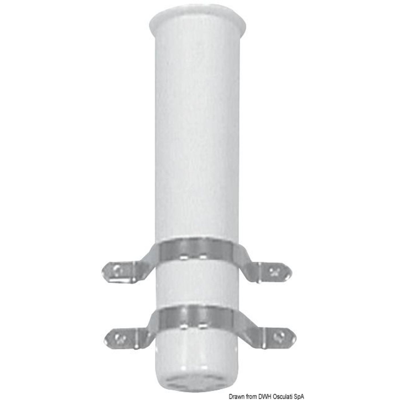 Spöhållare för skottmontering vit 41mm