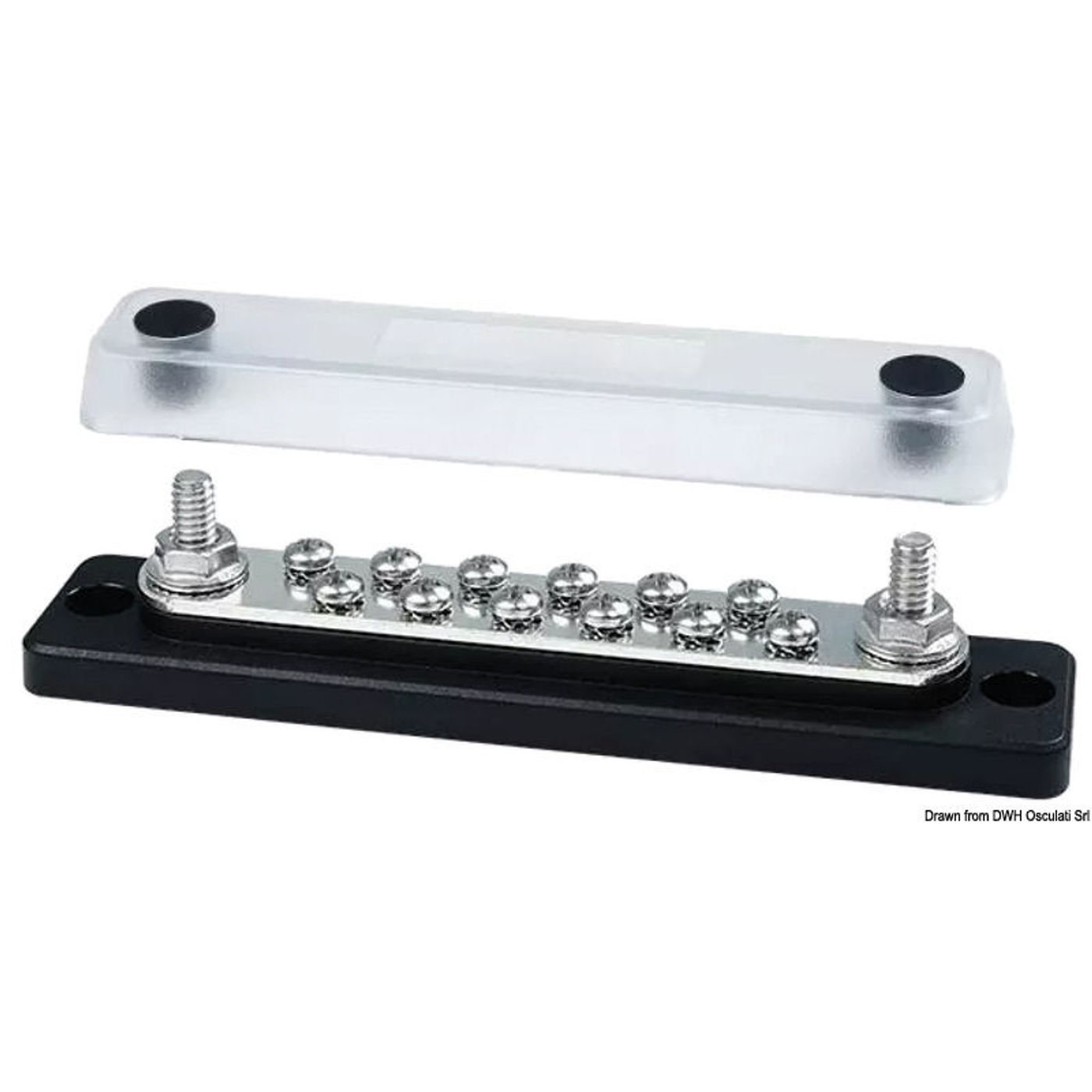Kraftig samleskinne Techno elterminal 2x6 (12x4)