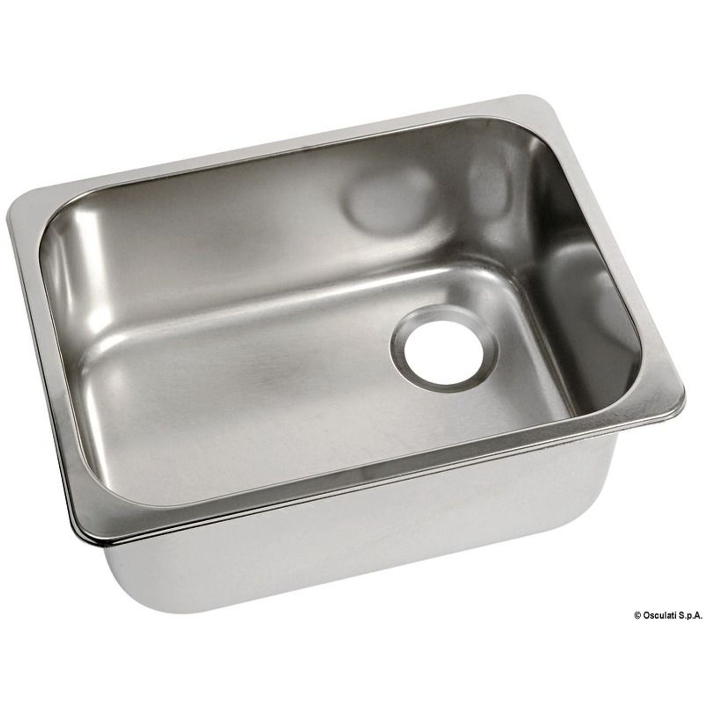 Rektangulær vask i rustfrit stål 250x360x150 mm