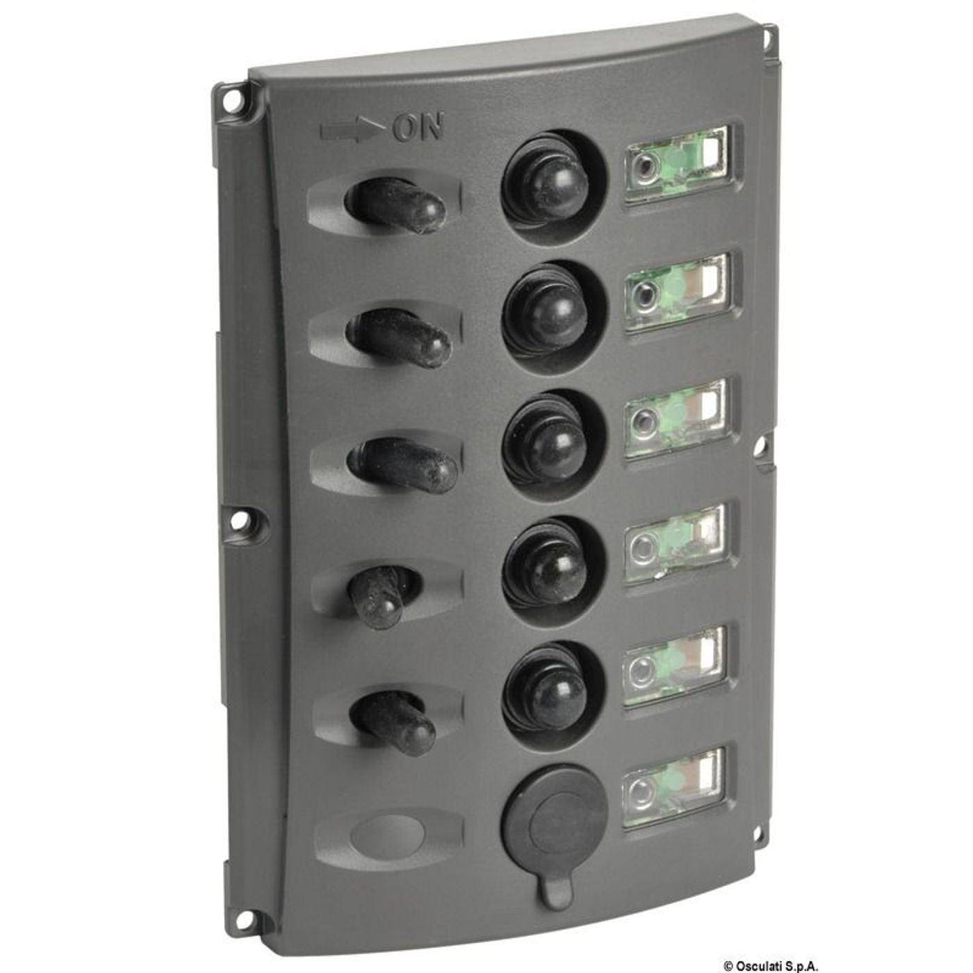 Elpanel med automatsikringer og dobbelt LED