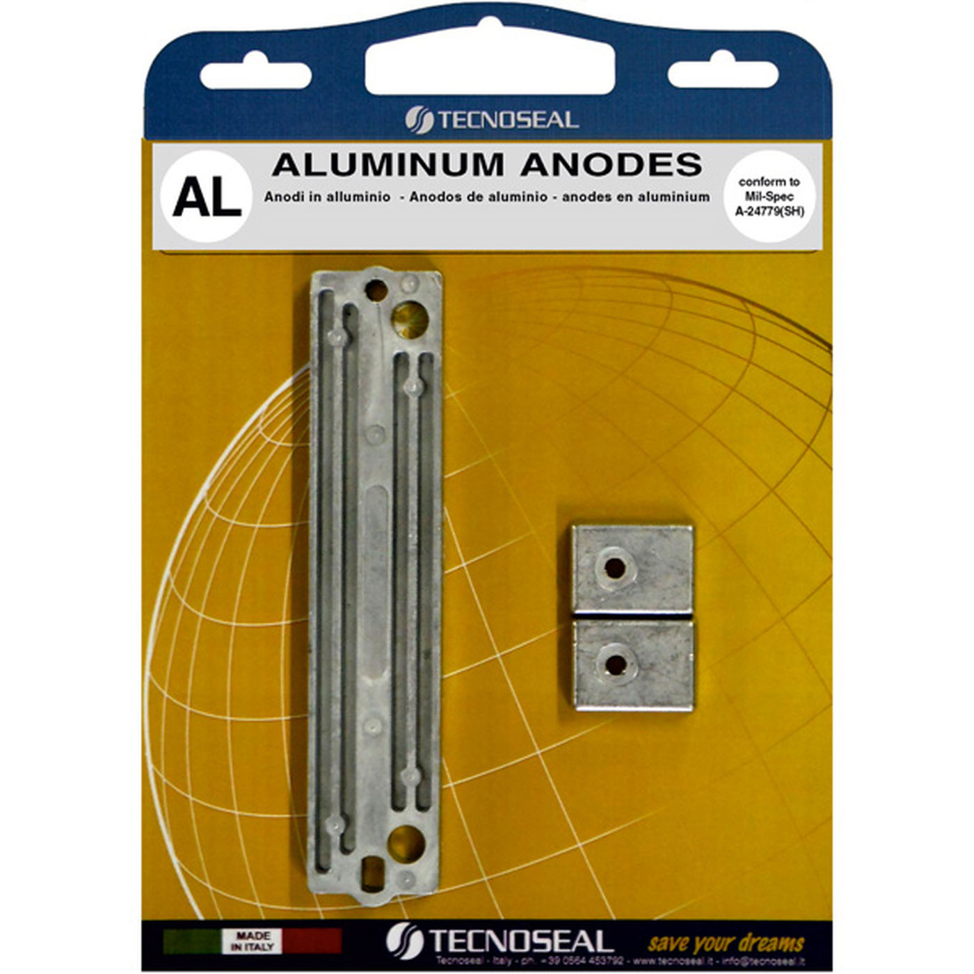 Tecnoseal Tecnoseal Aluminiumsanode Kit til Suzuki, 140-250hk
