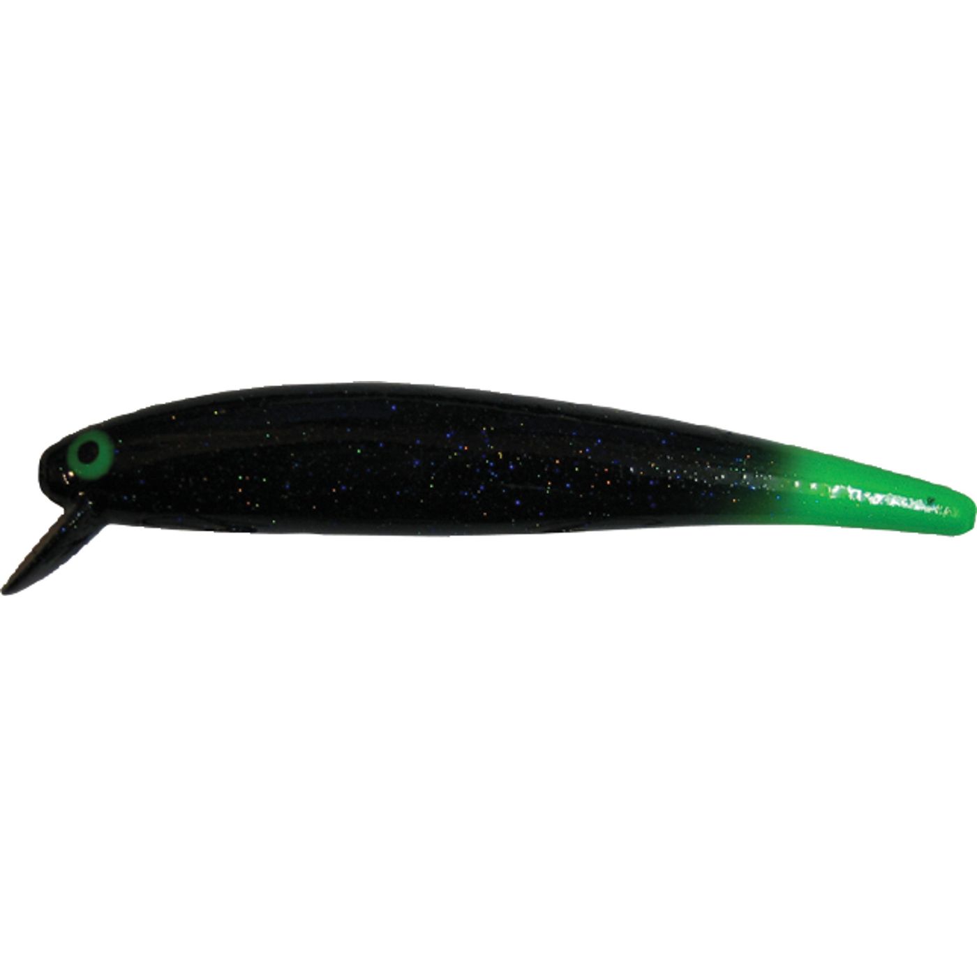 14 Long A Wobbler 9 cm #6 Black Body Green Tail