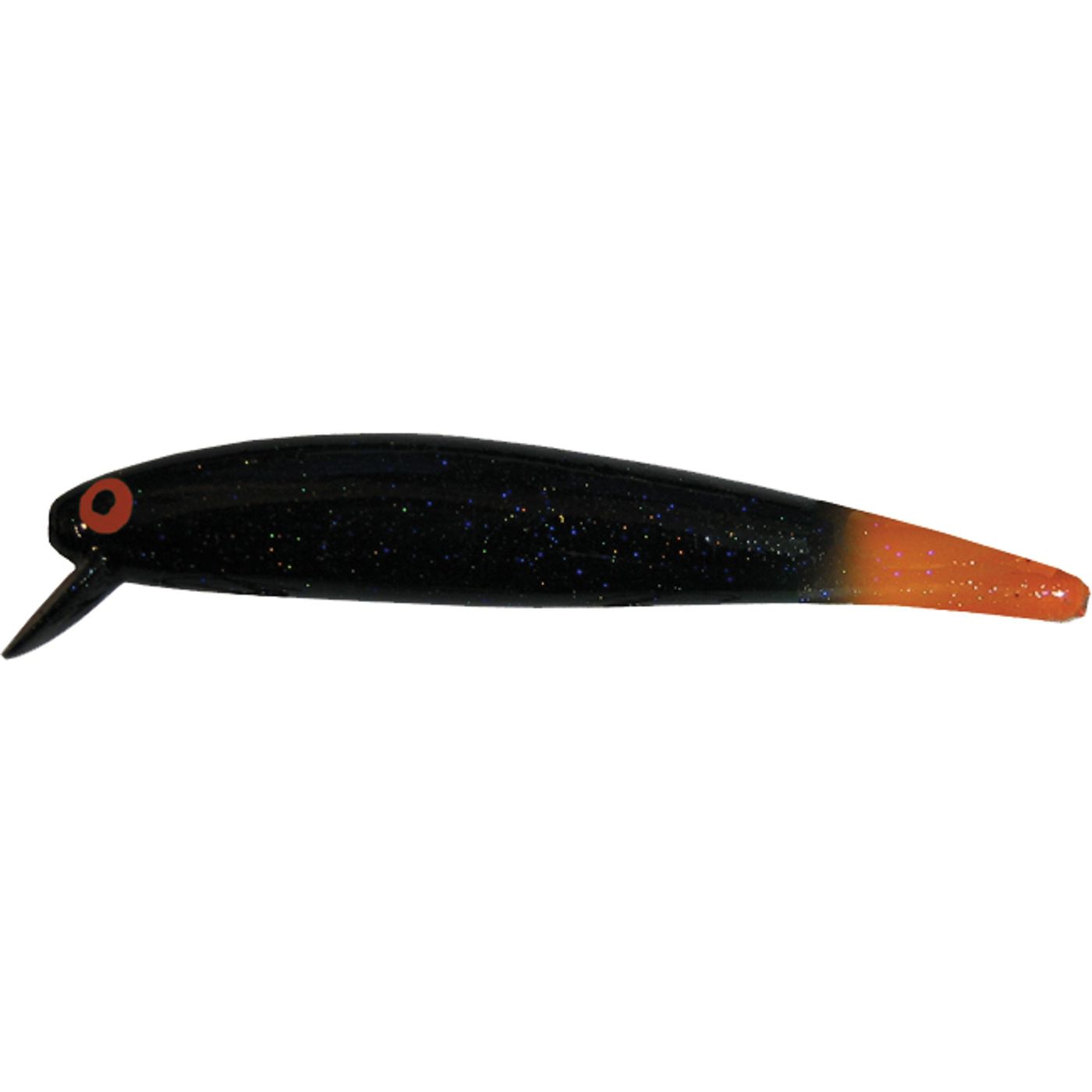 14 Long A Wobbler 9 cm #6 Black Body Orange Tail