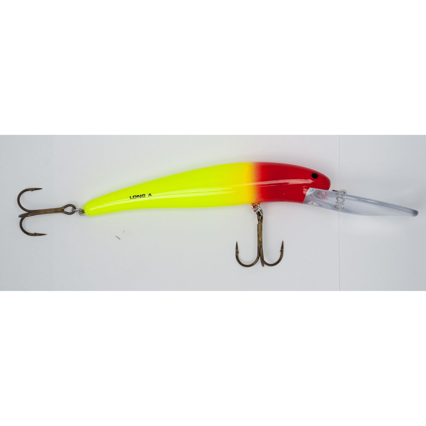 25 Deep Long A Djupgående Wobbler 12 cm Chartreuse Red Head