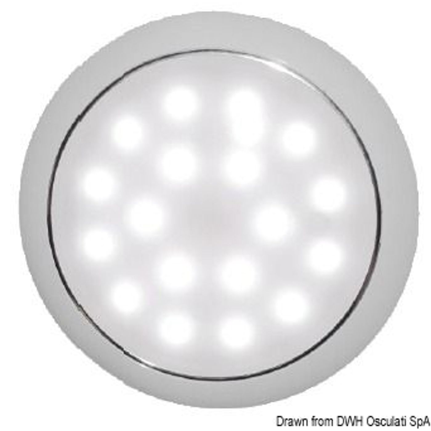 Dag/nat LED-loftlampe uden indbygning, forkromet Dag/nat LED-loftlampe uden indbygning, forkromet