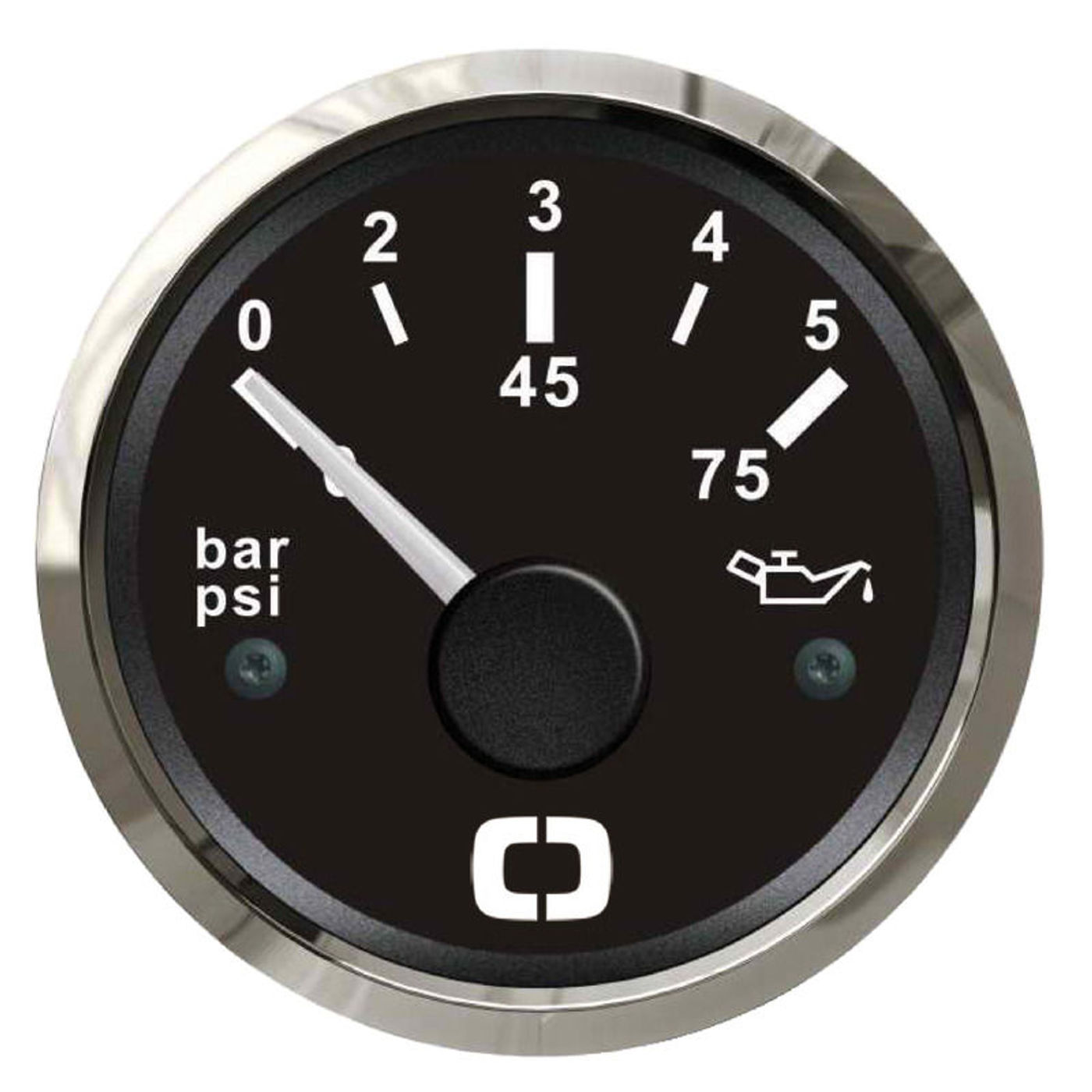 Olietryksindikator 0/5 bar sort/blank