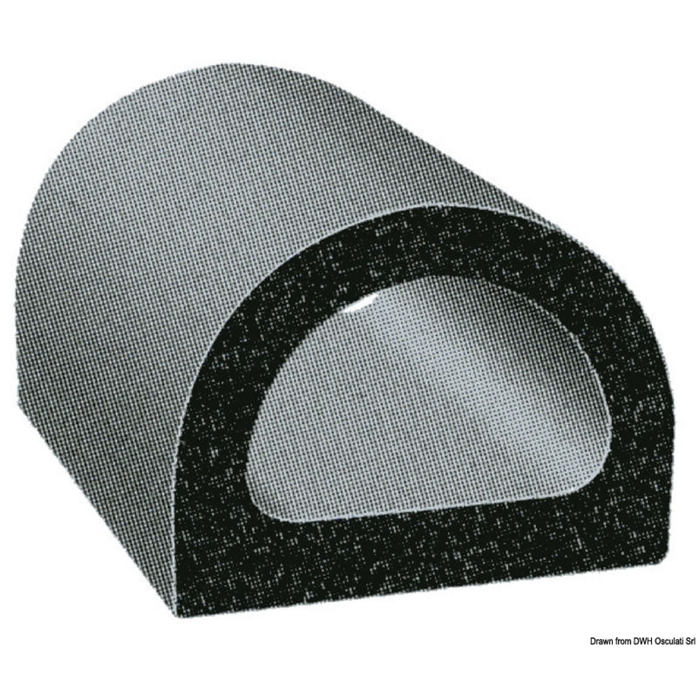 Selvklæbende EPDM sort profil 17.5x16.9 mm