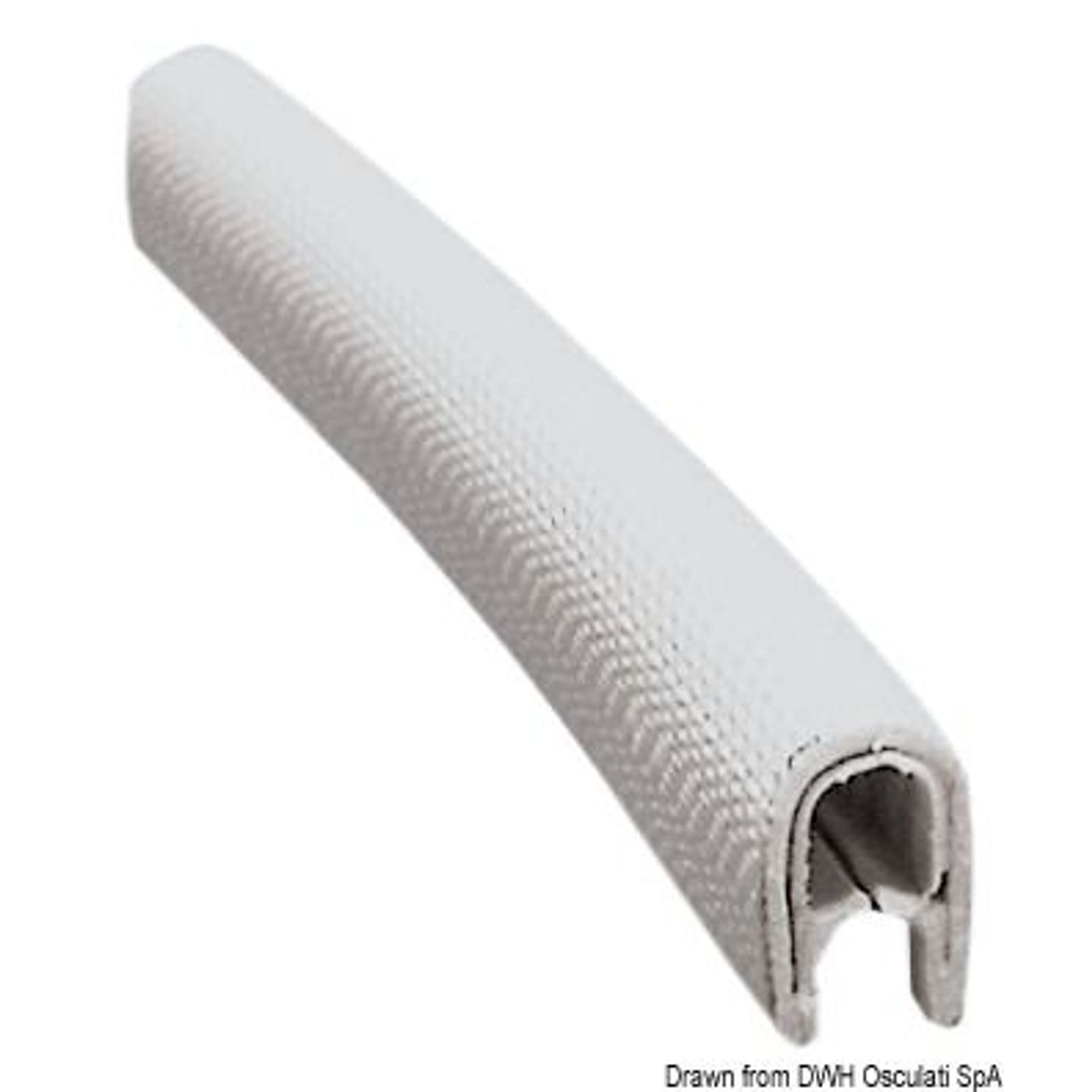 Semifleksibel forstærket hvid PVC-profil 1.5x4mm