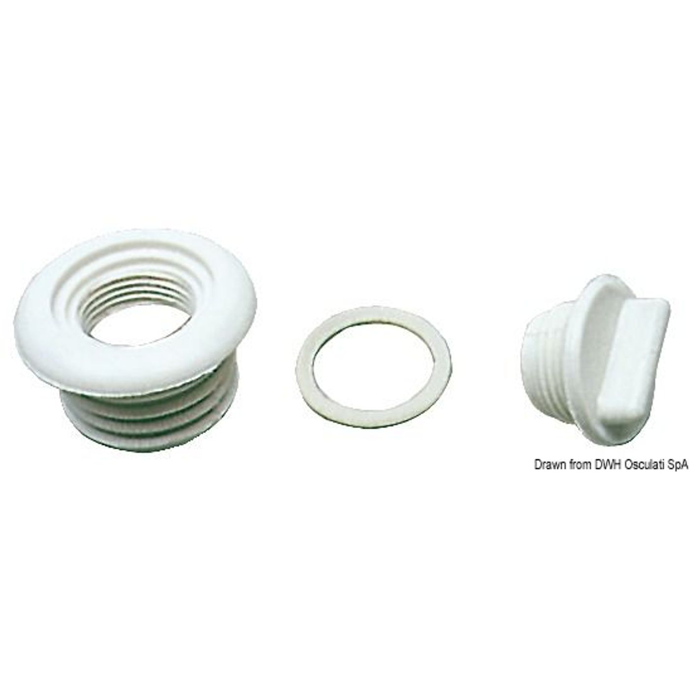 Nylon dräneringsplugg svart