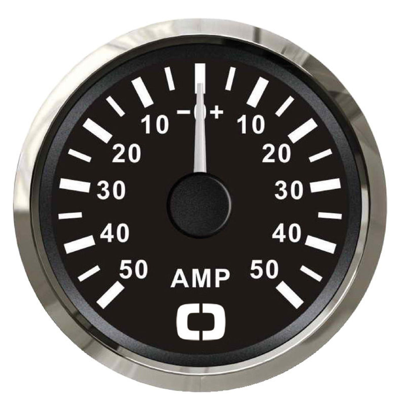 Amperemeter med shunt 50 A sort/blank