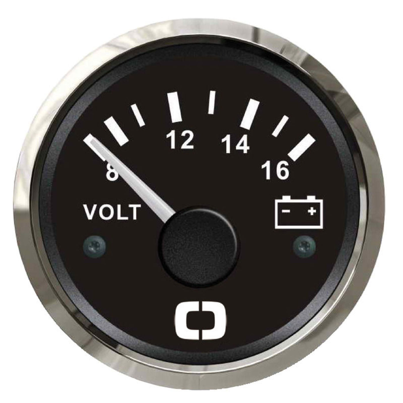 Voltmeter 8/16 V sort/blank Voltmeter 8/16 V sort/blank