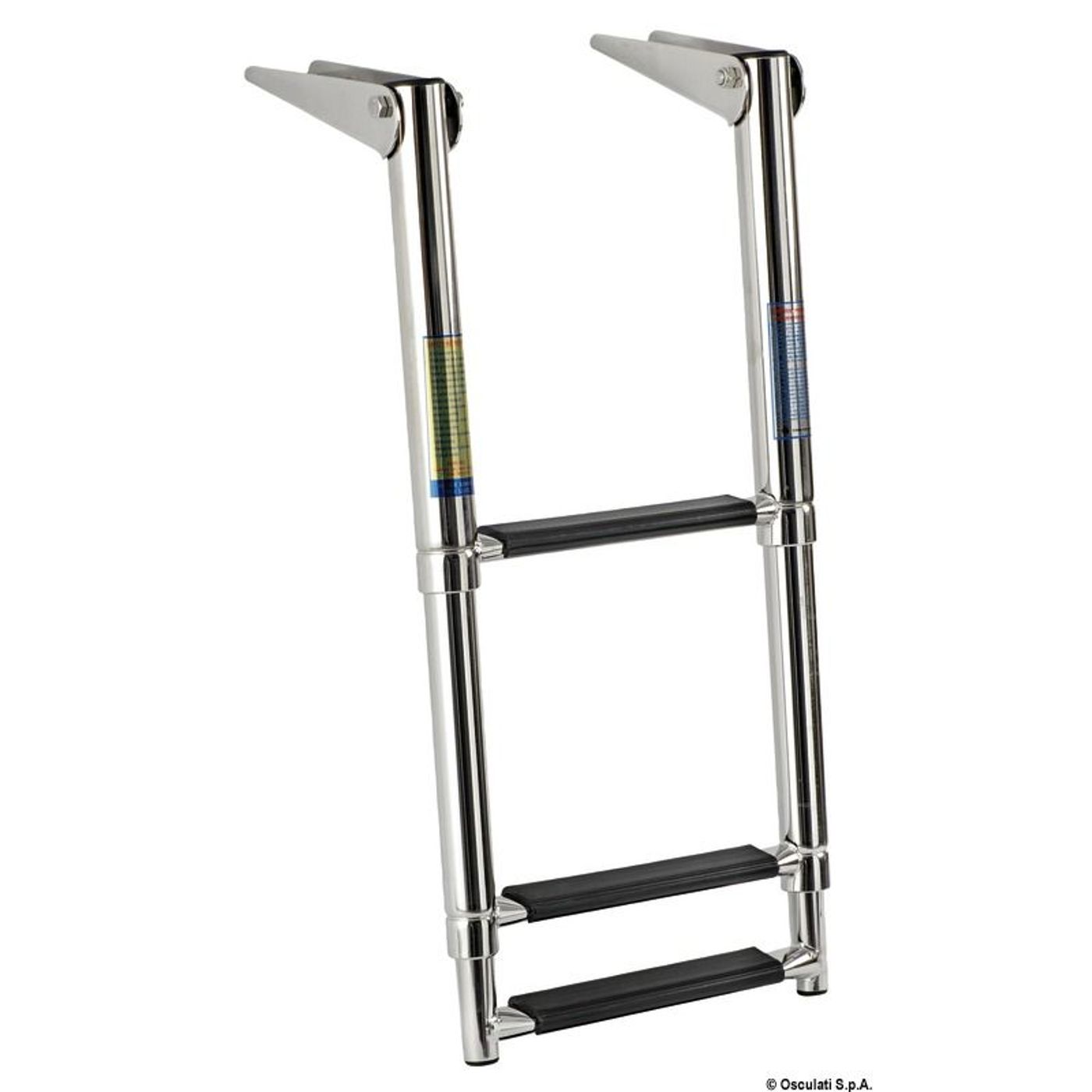 Teleskopisk standardstige AISI316 sort 3 trin