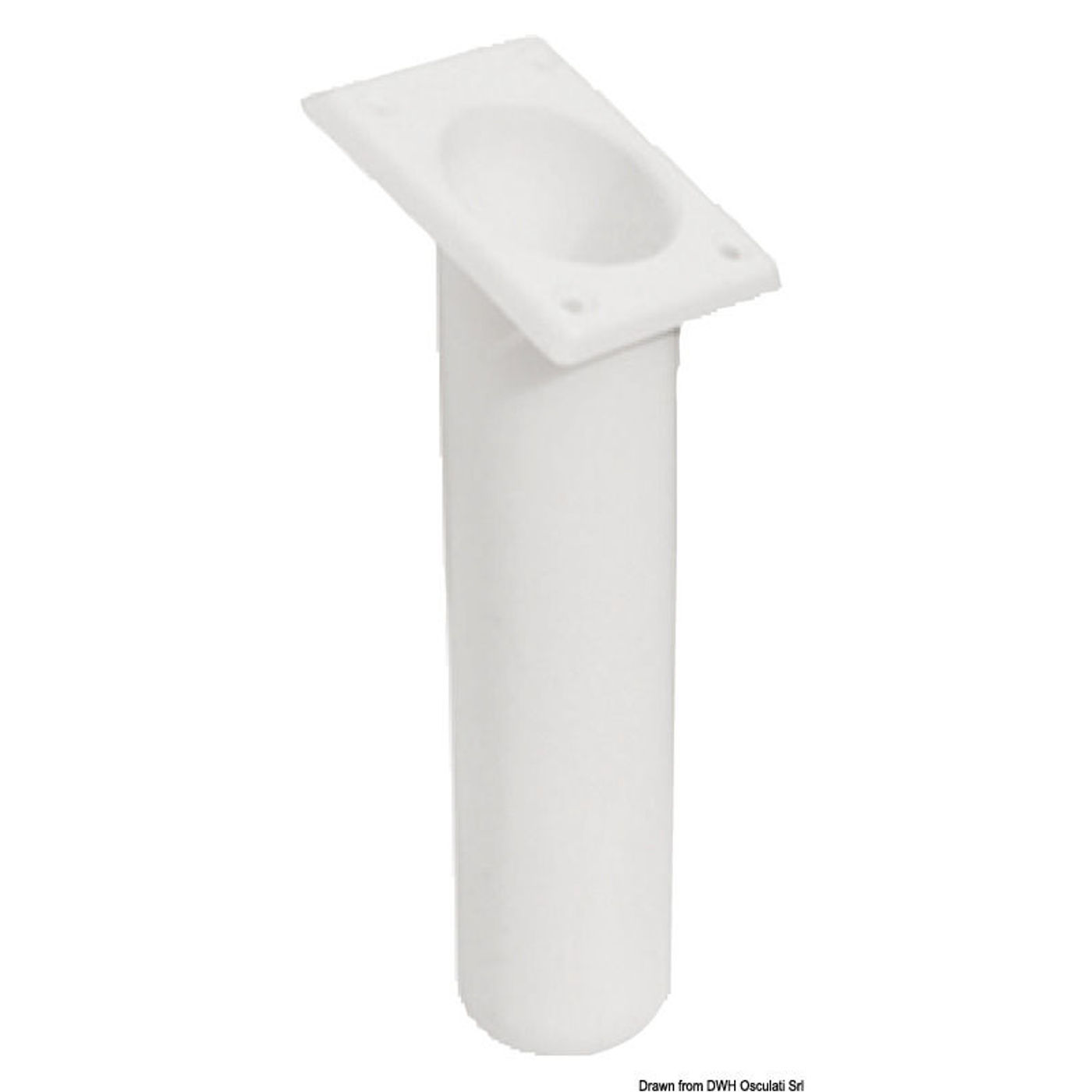 UV-stabiliserad spöhållare i polyeten, fyrkantig, vit 240mm