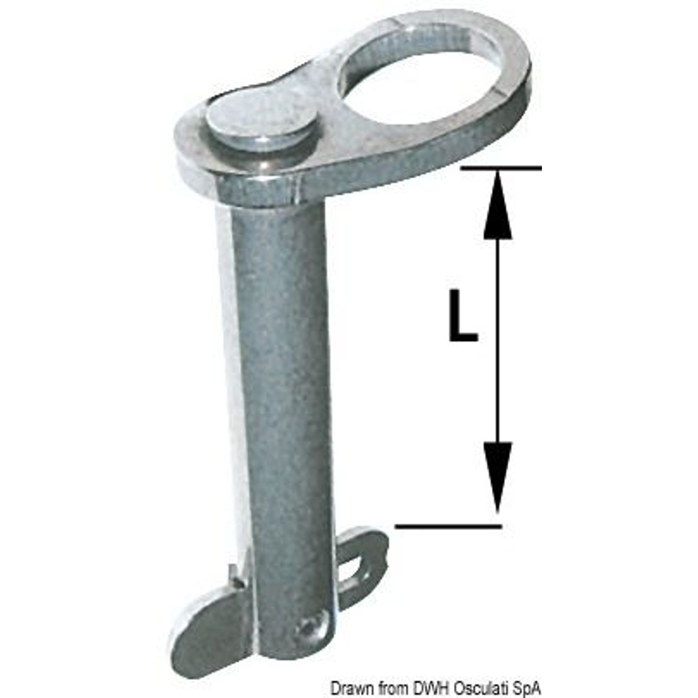 Låsepin AISI 316 60 mm ø 10 mm B