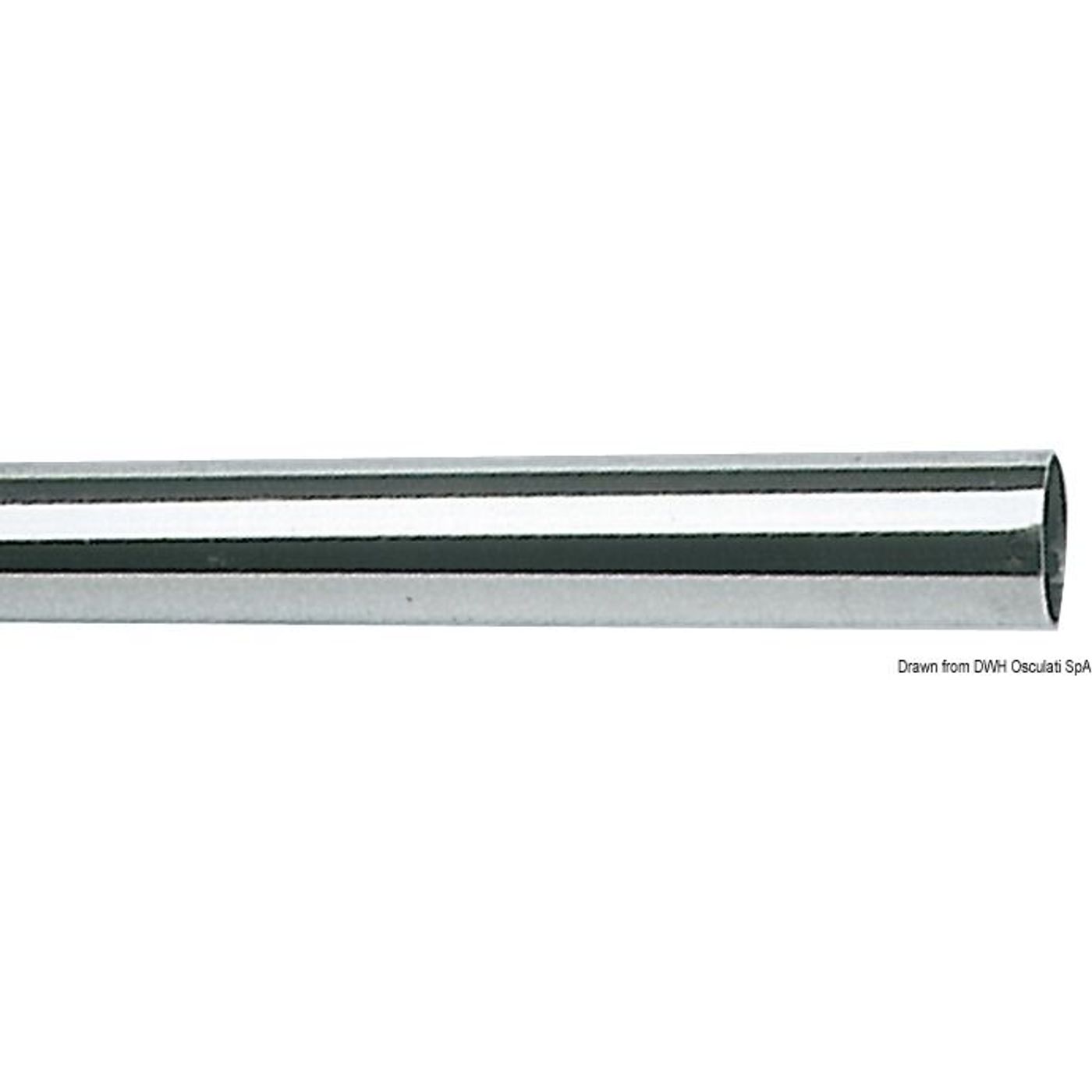 Rør AISI 316 20 mm x 1 mm x 3 m
