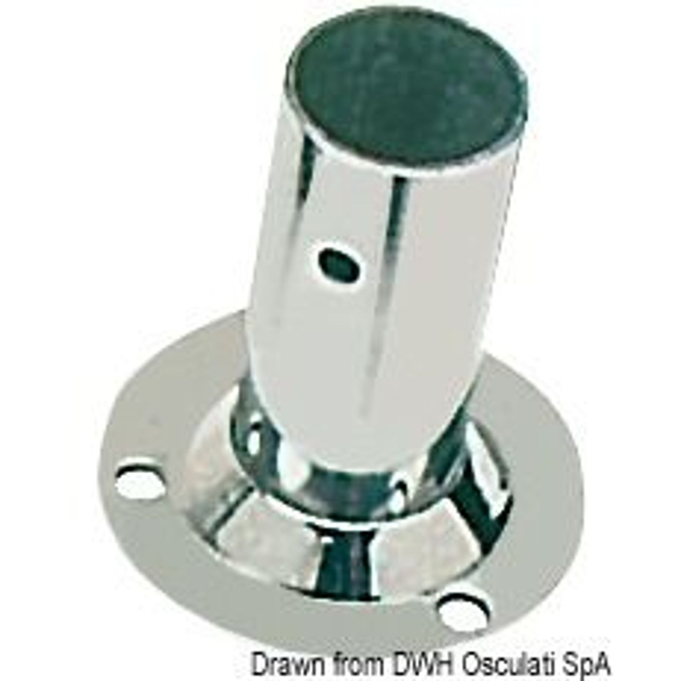 Rund plattbas AISI316 90° 22 mm